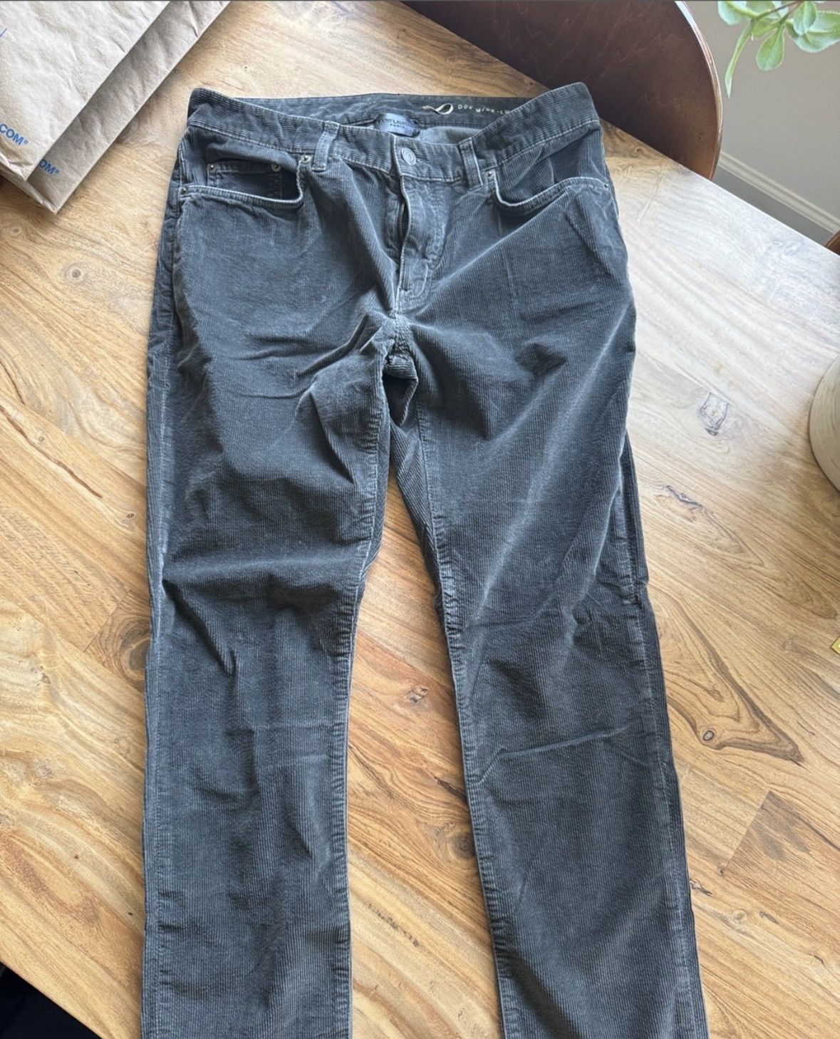 Saint Laurent Paris Saint Laurent Dark Grey Corduroy Pants Size US 31 - 1 Thumbnail