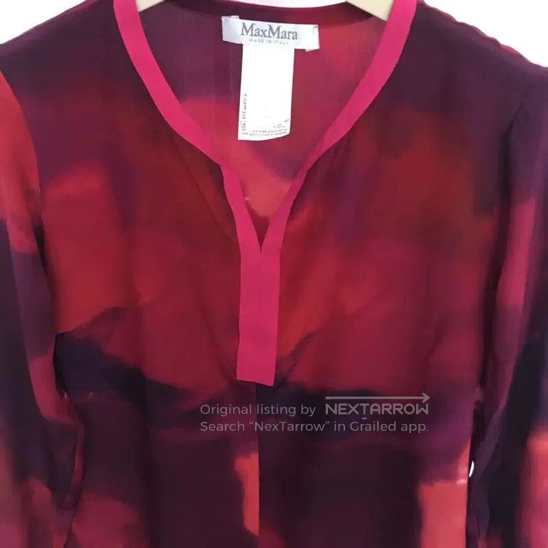 Max Mara MaxMara Pink Silk Print Summer Shirt . Size S / US 4 / IT 40 - 6 Thumbnail