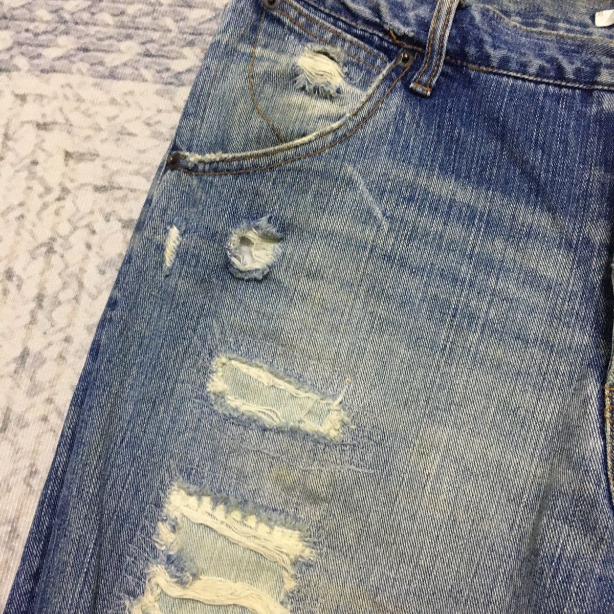 Japanese Brand Dirty & Distress Japanese Brand Punk Rock Denim Size US 31 - 4 Thumbnail