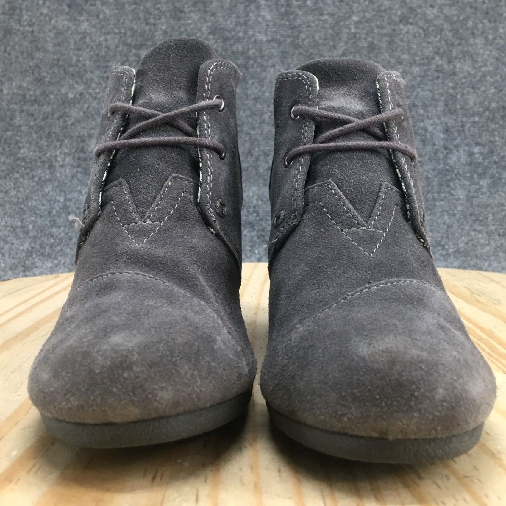 Toms TOMS Boots Womens 7 Desert Wedge Gray Lace Up Casual Comfort Ankle Top 300415 Size M / US 6-8 / IT 42-44 - 7 Thumbnail