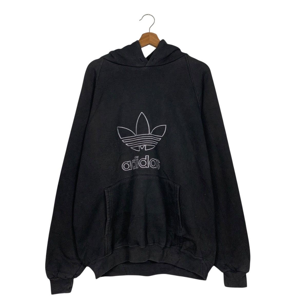 Adidas Vintage 90’s ADIDAS Big Logo Pullover Hoodies #3587-C164 Size US L / EU 52-54 / 3 - 7 Thumbnail