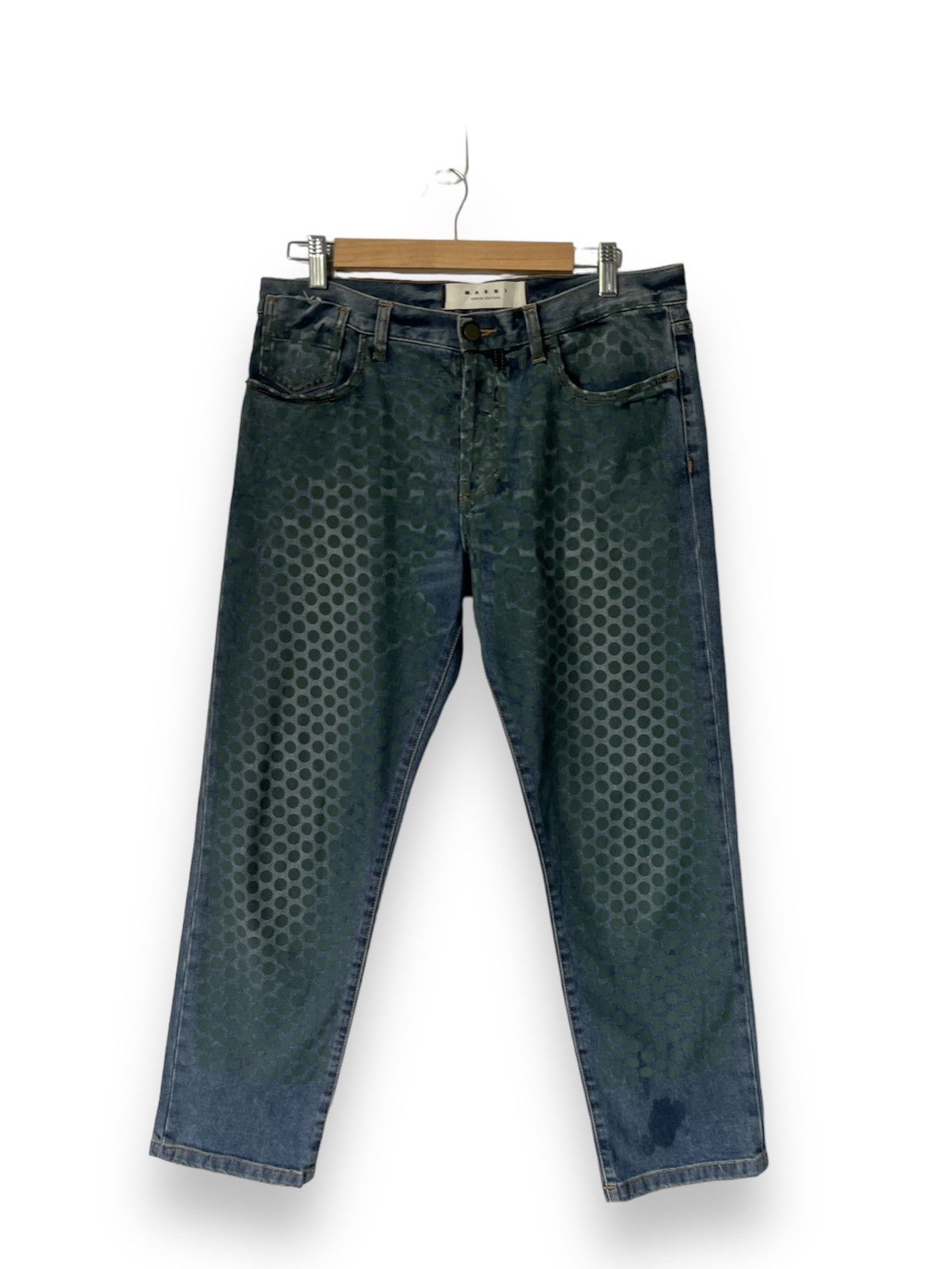 Designer × Marni Marni Denime Edition Green Polka Dot Size US 32 / EU 48 - 2 Thumbnail