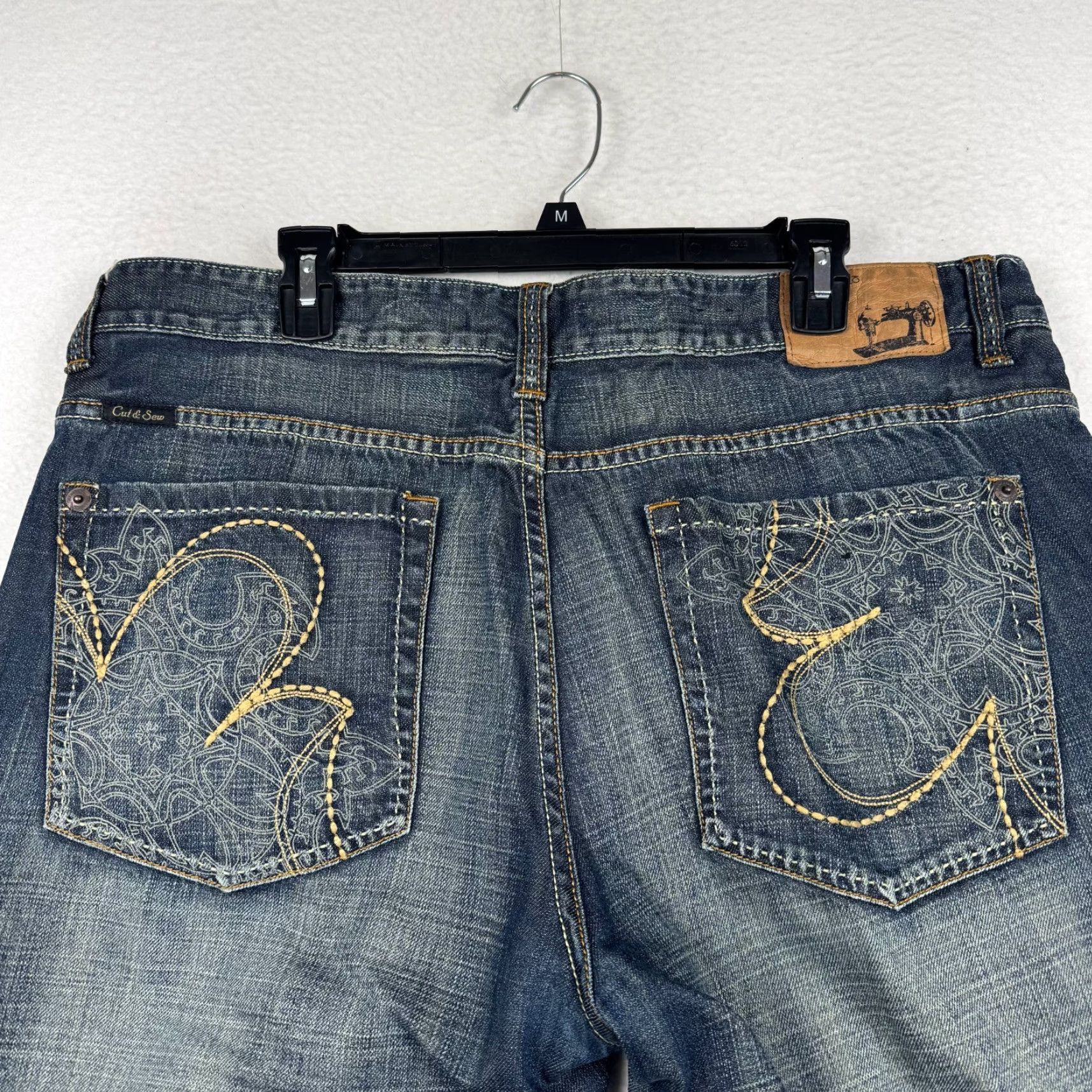 Ecko Unltd. VINTAGE Ecko Unltd. Jeans Bootcut 38x32 Men Denims 5-Pocket Design Blue Cotton Denim Relaxed Mid Rise Fade Whiskering Honeycomb Inseam 32"} Size US 38 / EU 54 - 4 Thumbnail