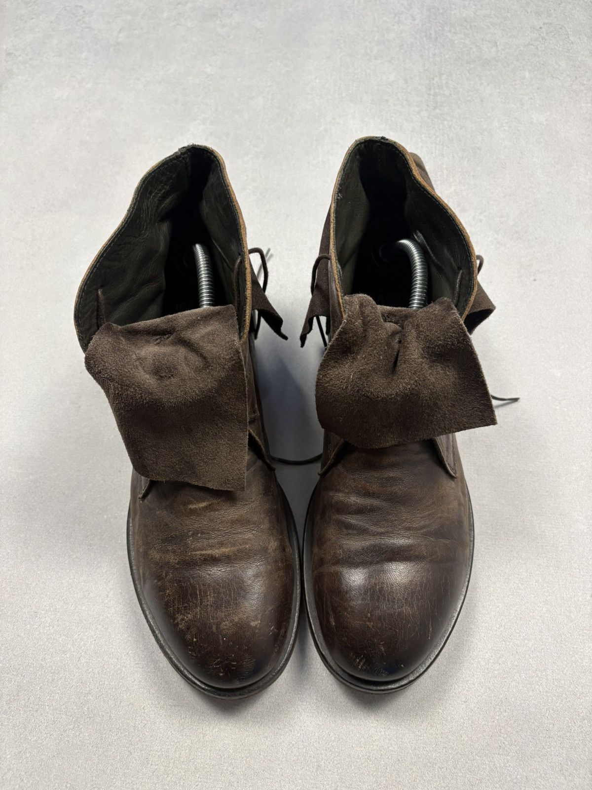 MoMA MOMA Brown Distressed Leather Ankle Boots Italy Japanese 41 Size US 8 / EU 41 - 3 Thumbnail