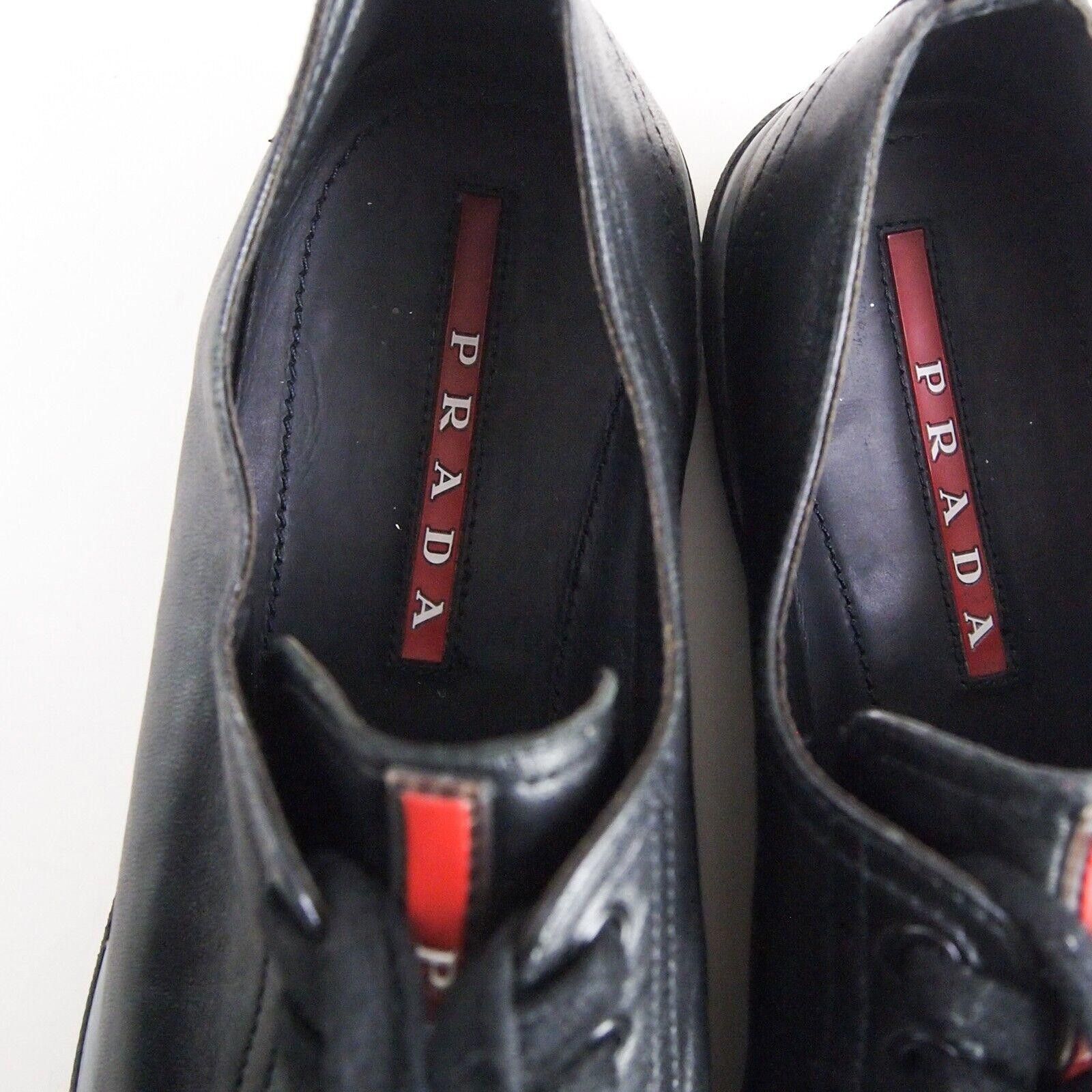 Prada Prada Low Top Sneakers Black Leather Size EU 42 US 9 Size US 9 / EU 42 - 8 Thumbnail