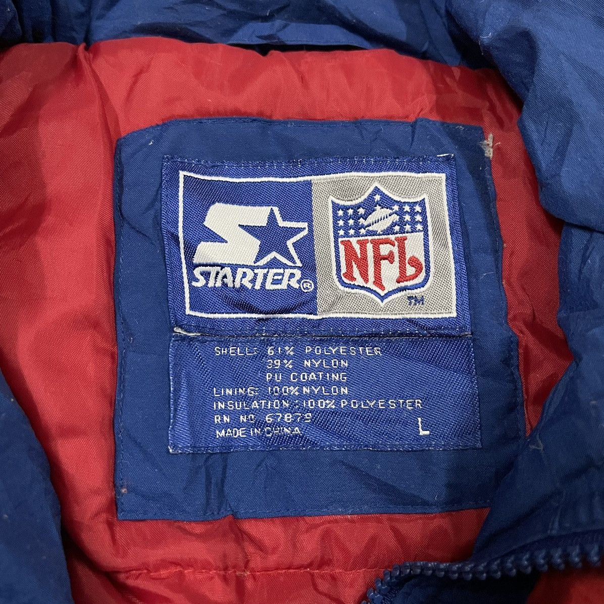 NFL Vintage New York Giants Starter Parka Jacket Size US XL / EU 56 / 4 - 6 Thumbnail