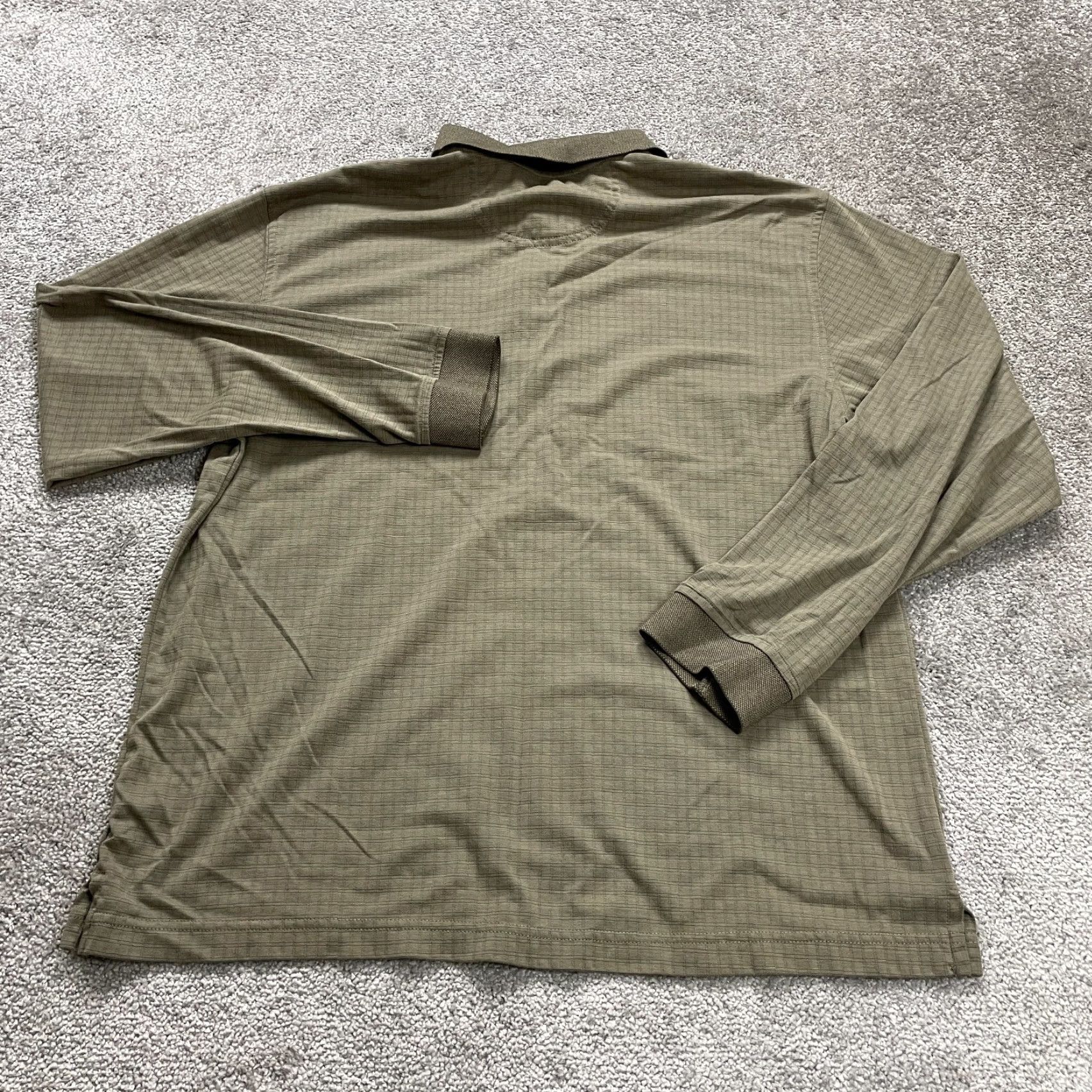Van Heusen Van Heusen Polo Shirt Mens Large Brown Check Long Sleeve Cotton Polyester Active Size US L / EU 52-54 / 3 - 2 Thumbnail