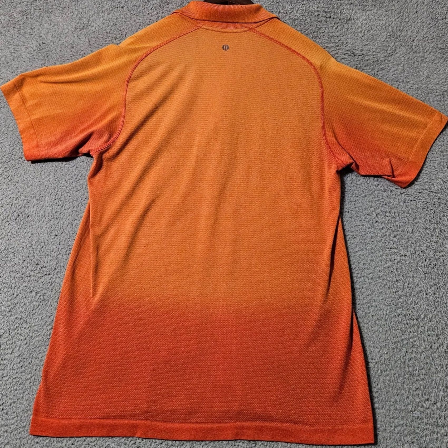 Lululemon Lululemon Orange Short Sleeve Polo Shirt Men's Large Size US L / EU 52-54 / 3 - 2 Thumbnail
