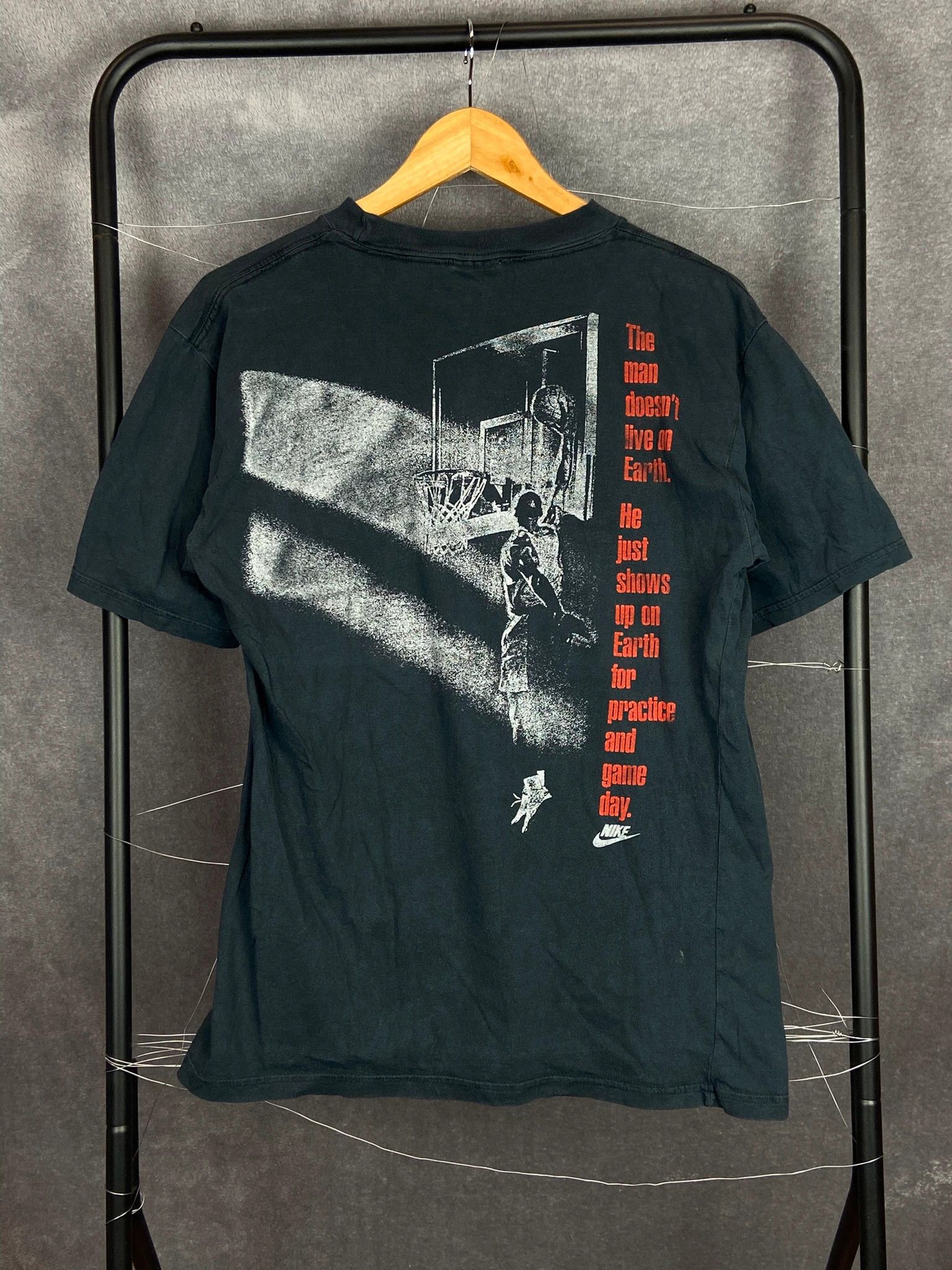 Nike 1987 Jordan Nike Double-Sided Tee – Vintage M Black Size US M / EU 48-50 / 2 - 1 Thumbnail