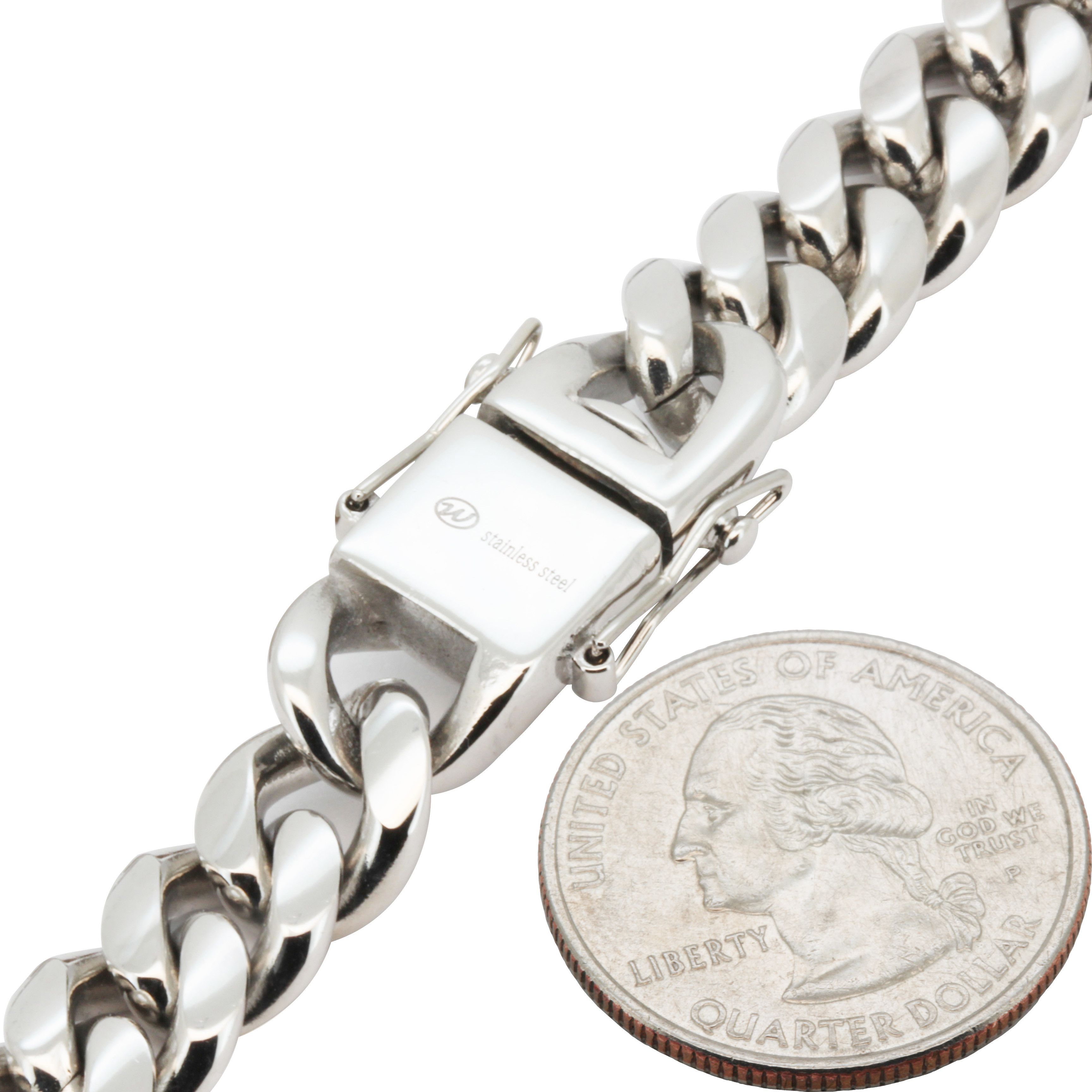 Other 316L Stainless Steel 10mm Miami Cuban Link Bracelet 8” Size ONE SIZE - 2 Thumbnail