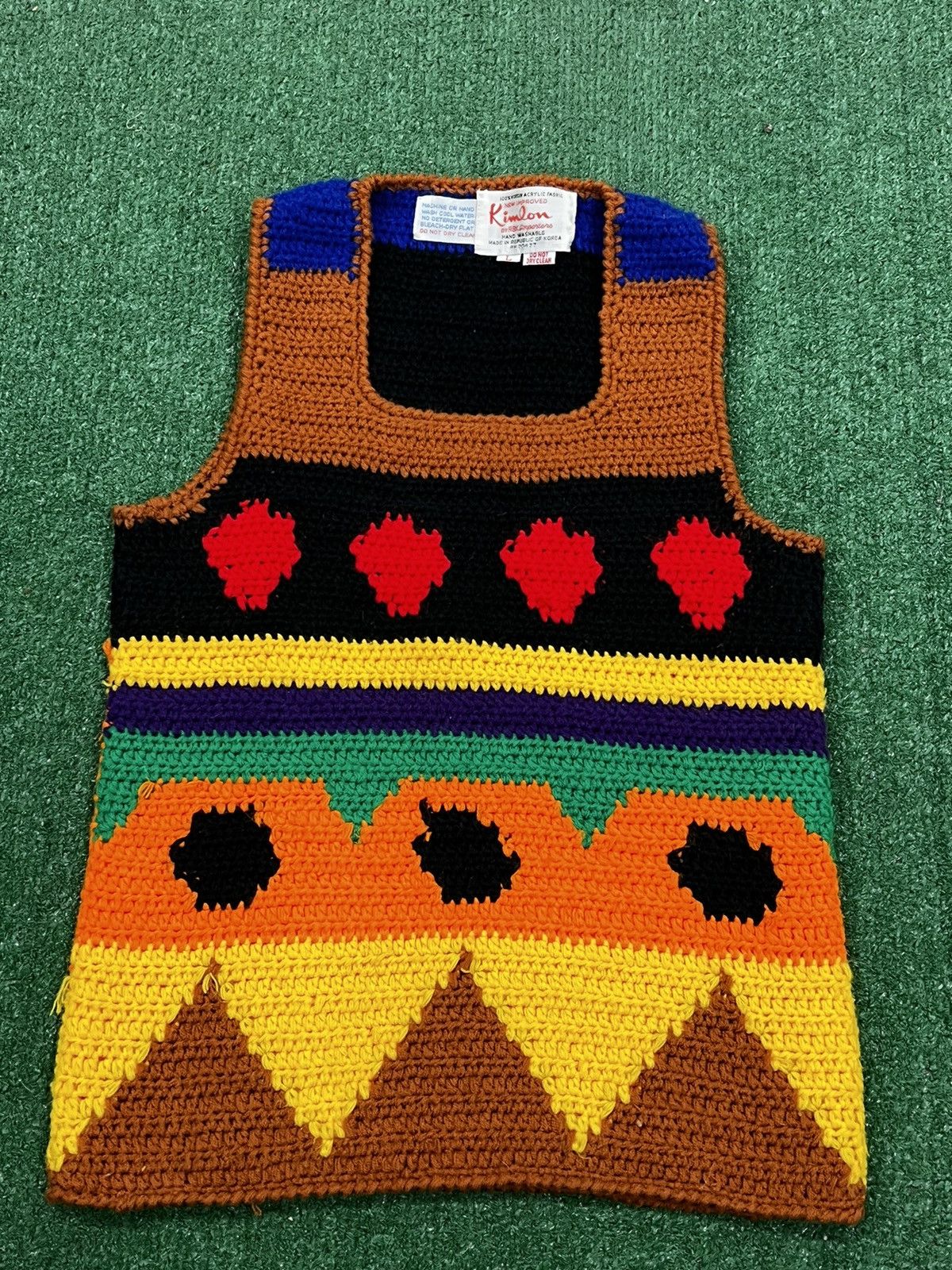 Vintage Vintage 70s Kimlon Knit Sweater Size L / US 10 / IT 46 - 1 Thumbnail