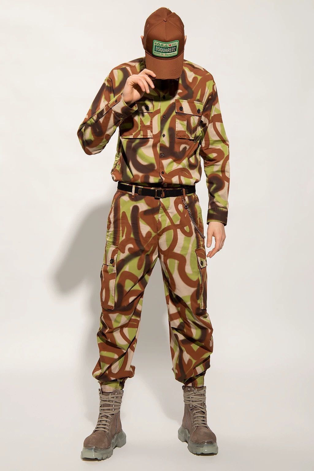Dsquared2 Multi Camouflage Print Long Sleeve Button-Up Shirt Size US XS / EU 42 / 0 - 1 Thumbnail