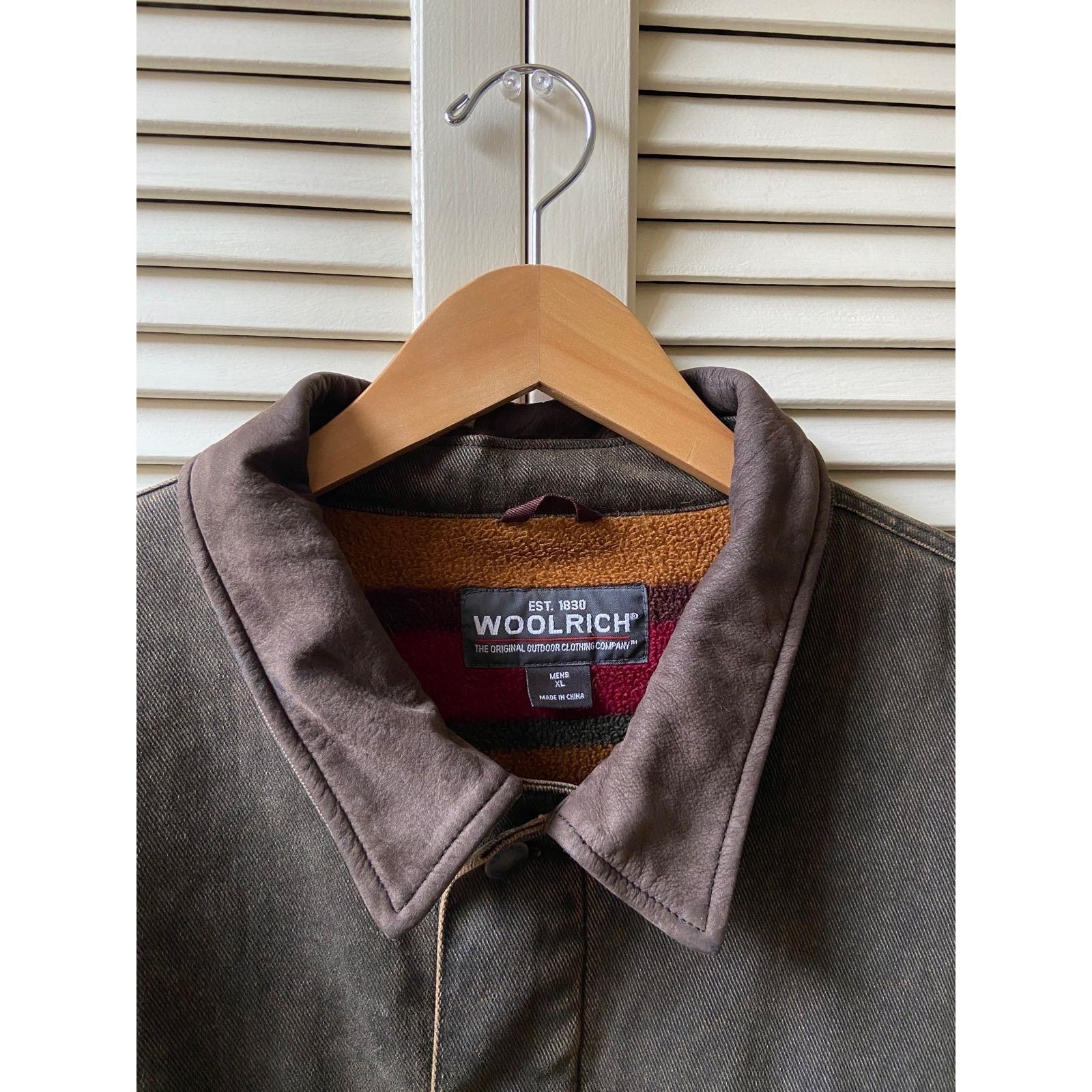 Vintage × Woolrich Woolen Mills Vintage Woolrich Fleece Blanket Lined Brown Work Jacket XL Size US XL / EU 56 / 4 - 6 Thumbnail