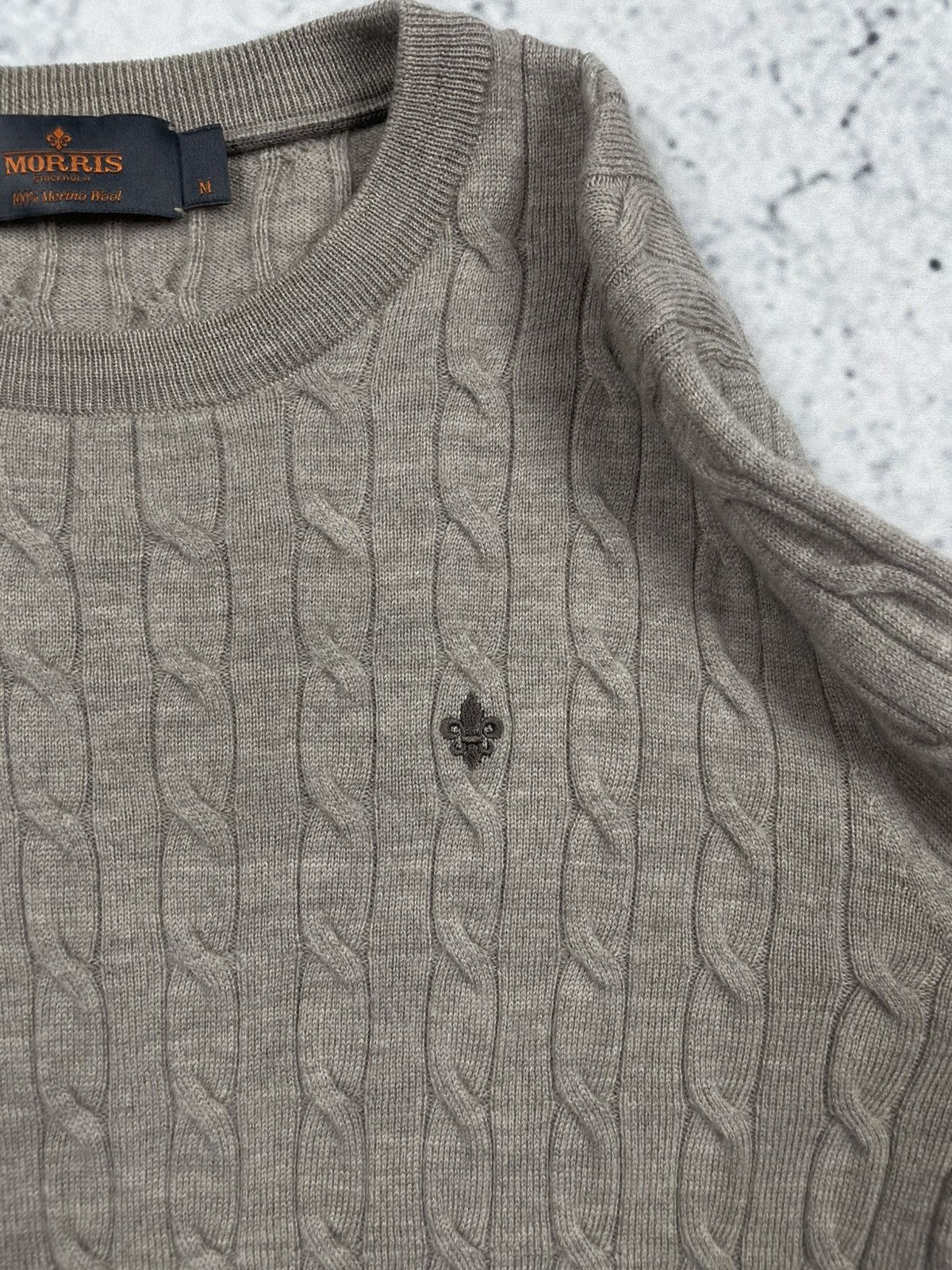 Morris Morris Stockholm M Merino Wool Cable Knit Sweater luxury egv Size US M / EU 48-50 / 2 - 11 Thumbnail