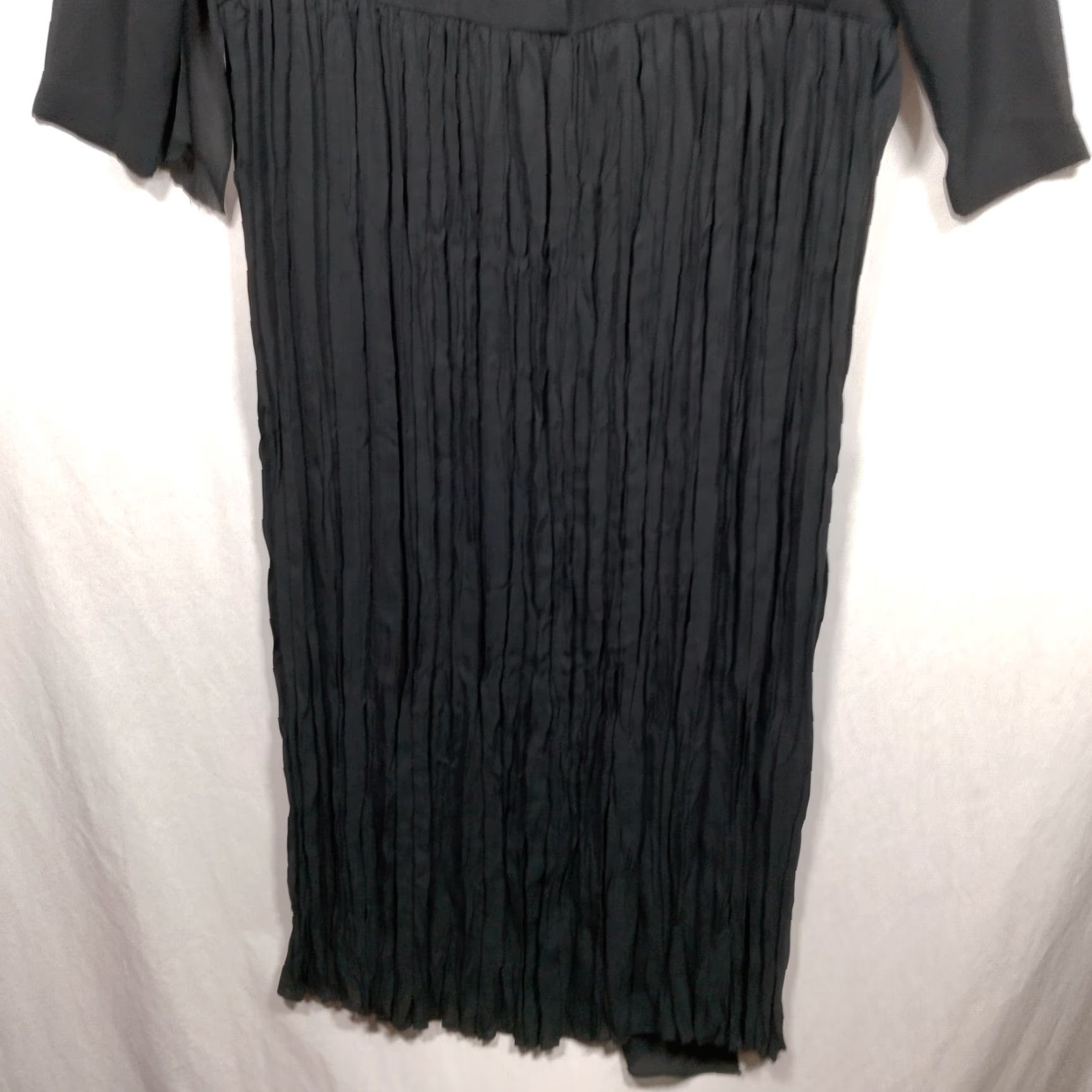 Vintage VINTAGE Casual Corner Dress Shirt Dress 1990s Black Roses Semi-sheer Long Sleeve Round Neck 12 Womens Vintage 90s Goth Vamp Size XL / US 12-14 / IT 48-50 - 6 Thumbnail