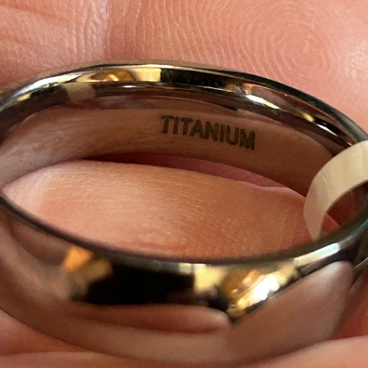 Jewelry Men’s 6mm polished Titanium band wedding ring NIB 10.5 Size ONE SIZE - 3 Thumbnail