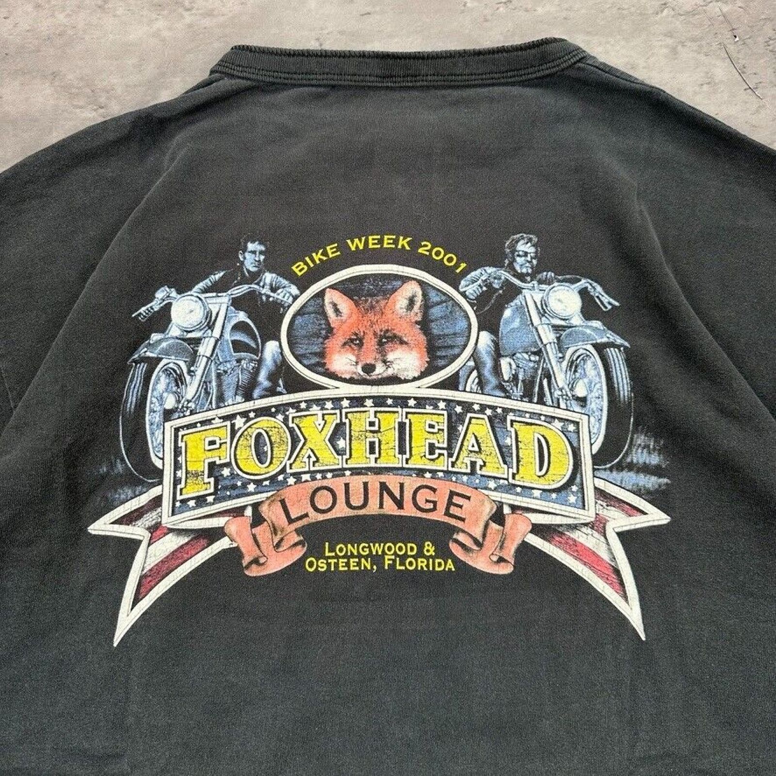 Vintage Vintage Fox Head Bike Week Flame Long Sleeve Henley Shirt Size US XL / EU 56 / 4 - 6 Thumbnail