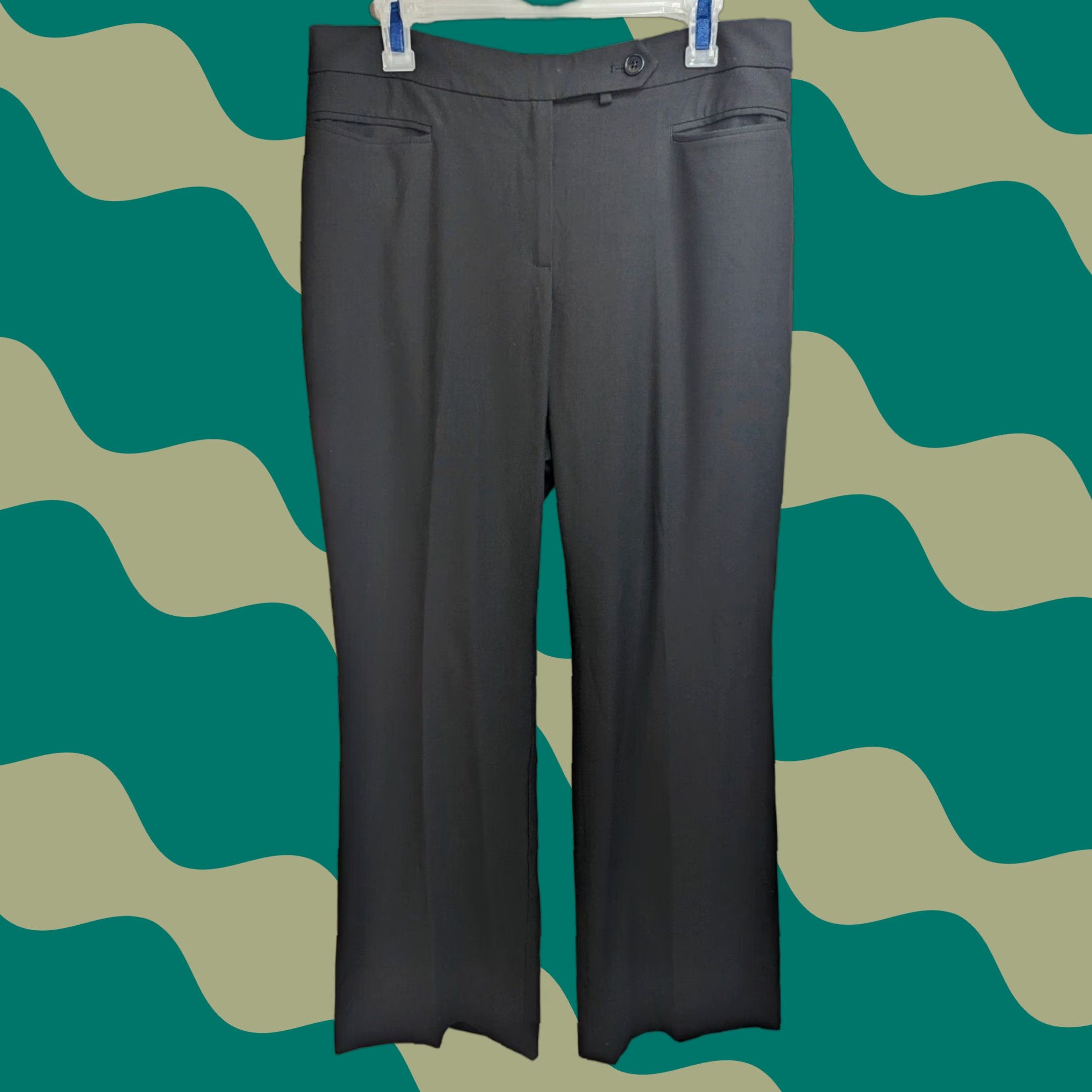Talbots Talbots Black Pants Womens 12 Casual Business Career Trouser Straight Leg High Rise 30 in Inseam 33 in Waist Regular Stretch Size 24" / US 00 / IT 34 - 1 Thumbnail