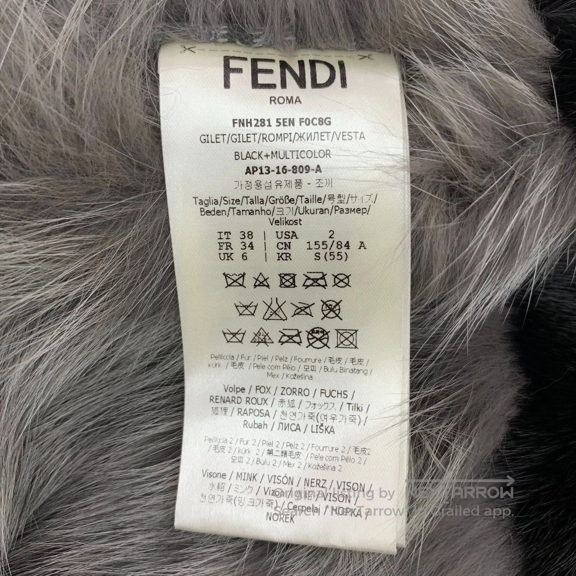 Fendi fendi color-blocked mink fur vest. Size US S / EU 44-46 / 1 - 7 Thumbnail