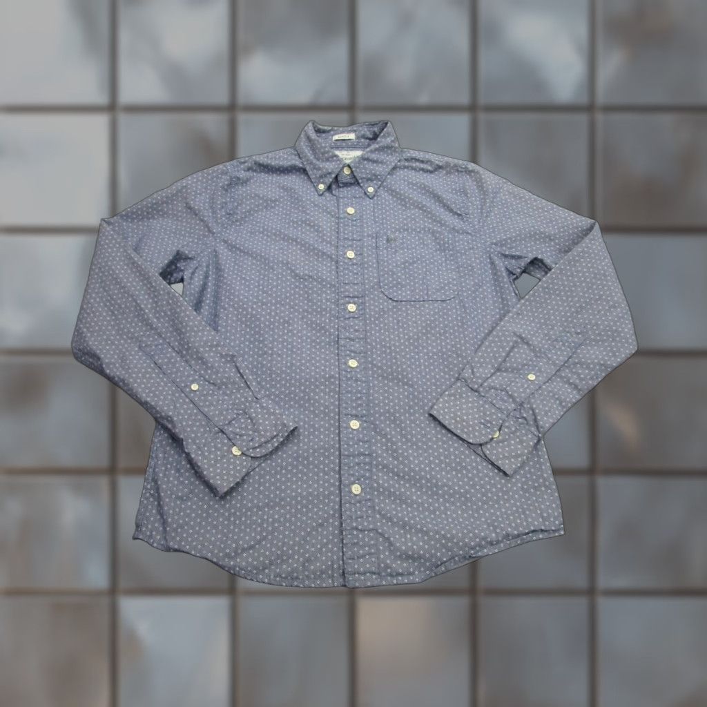 Abercrombie & Fitch Abercrombie & Fitch Shirt Mens M Y2K Preppy Blue Geometric Long Sleeve Button Up Size US M / EU 48-50 / 2 - 1 Thumbnail