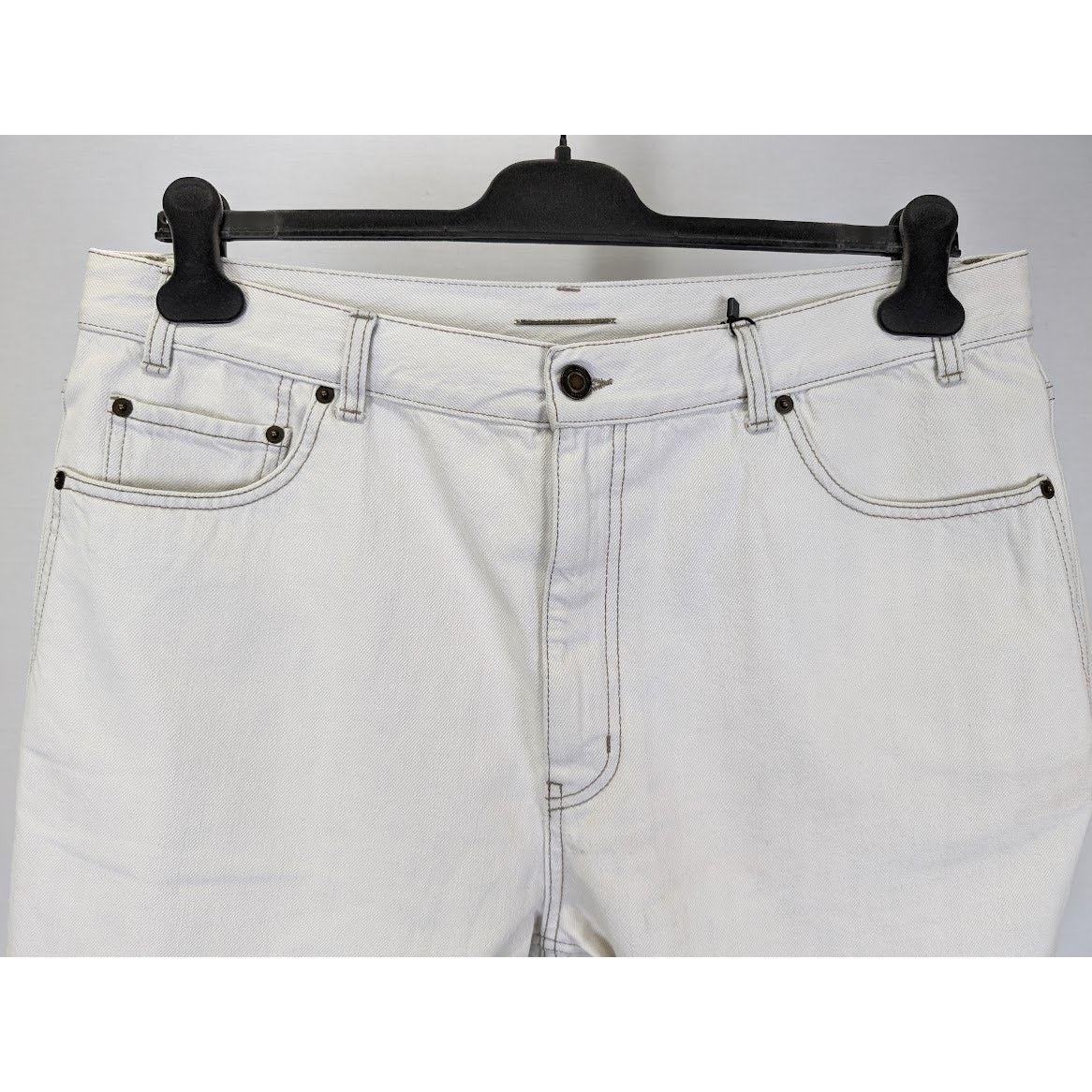 Saint Laurent Paris o1rshd1 Baggy Shorts Tigh LE in Off-White Size US 34 / EU 50 - 8 Thumbnail