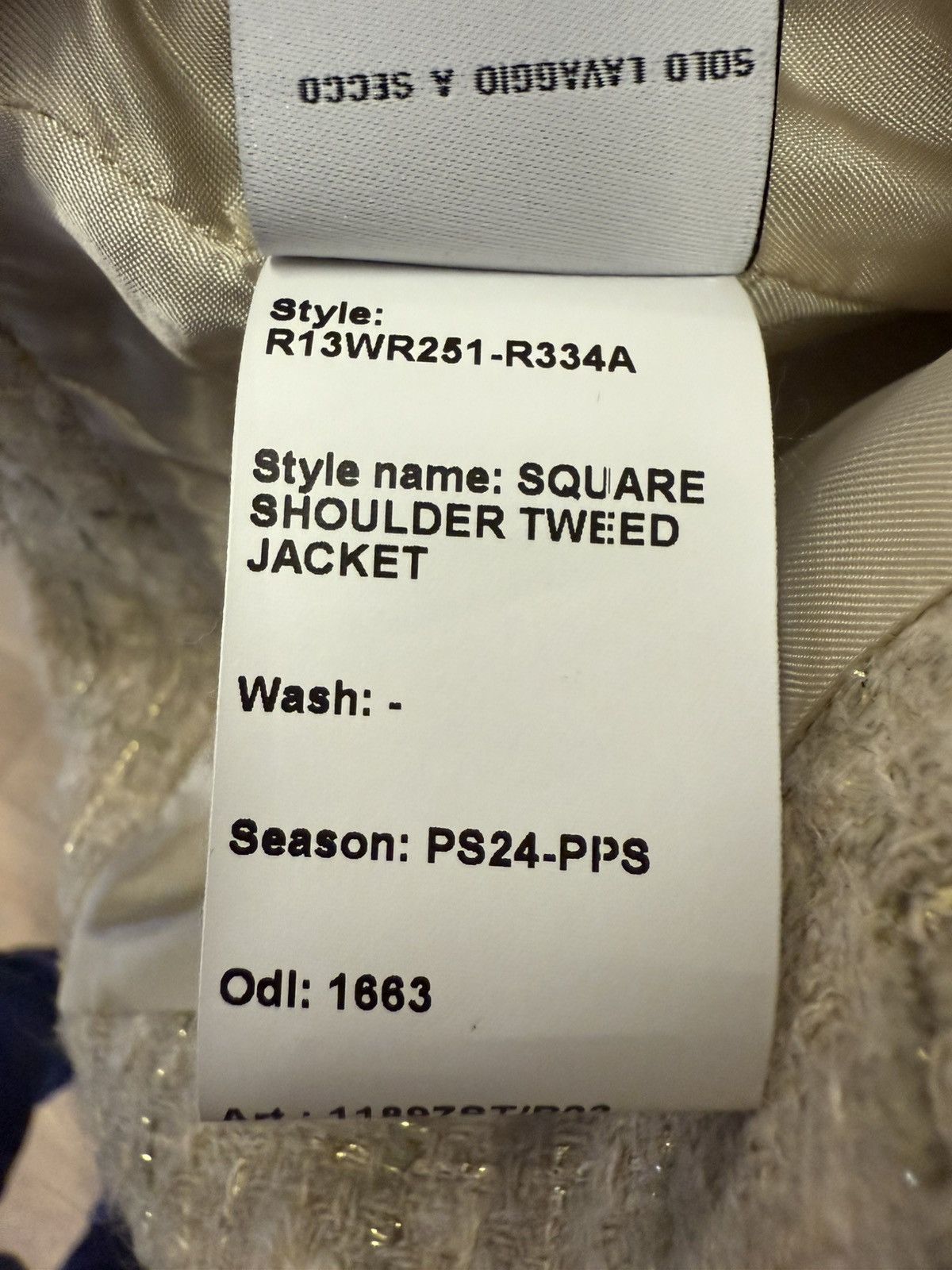 R13 R13 Square Shoulder Tweed Jacket - RP.2350€ Size M / US 6-8 / IT 42-44 - 19 Thumbnail