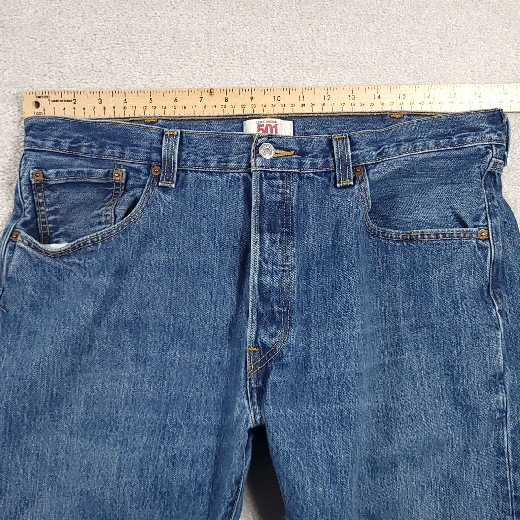 Levi's Levi's 501XX Jeans Mens 38X32 Button Fly Straight Leg Denim Classic Workwear Jeans Mens 38 Regular Blue 5-Pocket Grunge Vintage No Size US 38 / EU 54 - 6 Thumbnail