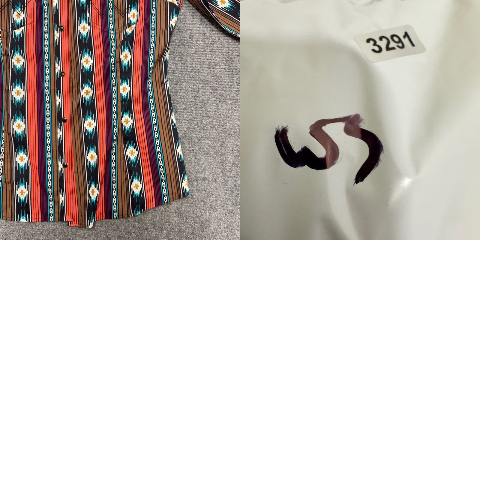 Wrangler Wrangler Dress shirt Women's Large 100% Cotton Multicolor Patterned Native Button Up Retro Size L / US 10 / IT 46 - 9 Thumbnail
