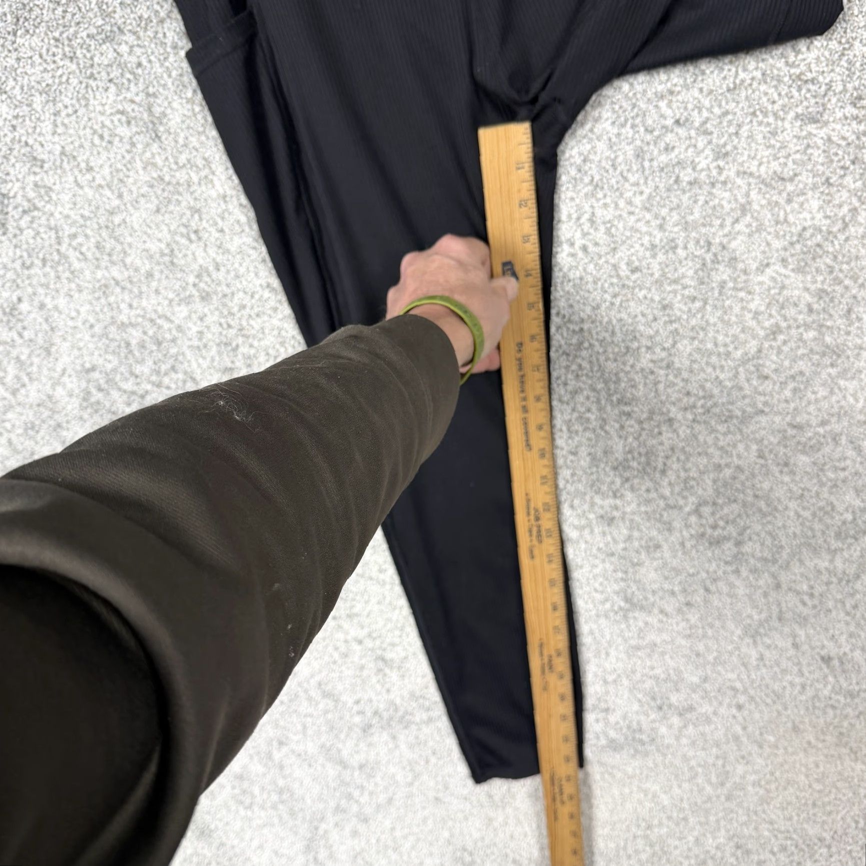 Vintage Move Theology Leggings Womens L Black Ribbed High Rise Pockets 27x28.5 Athletic Size 36" / US 14 / IT 50 - 4 Thumbnail