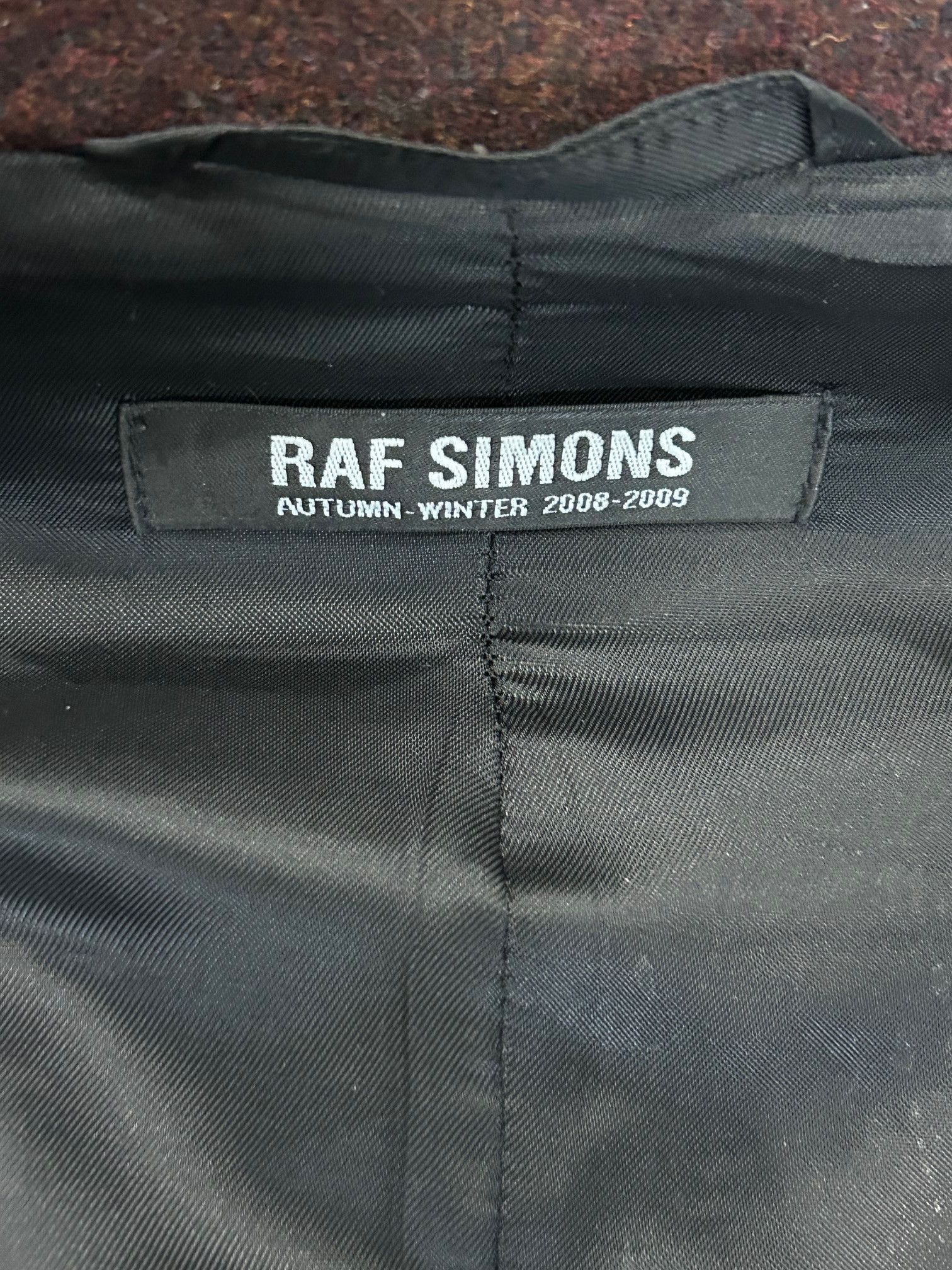 Raf Simons Gorgeous Textured Runway Burgundy Wool Blazer Size 38R - 3 Thumbnail