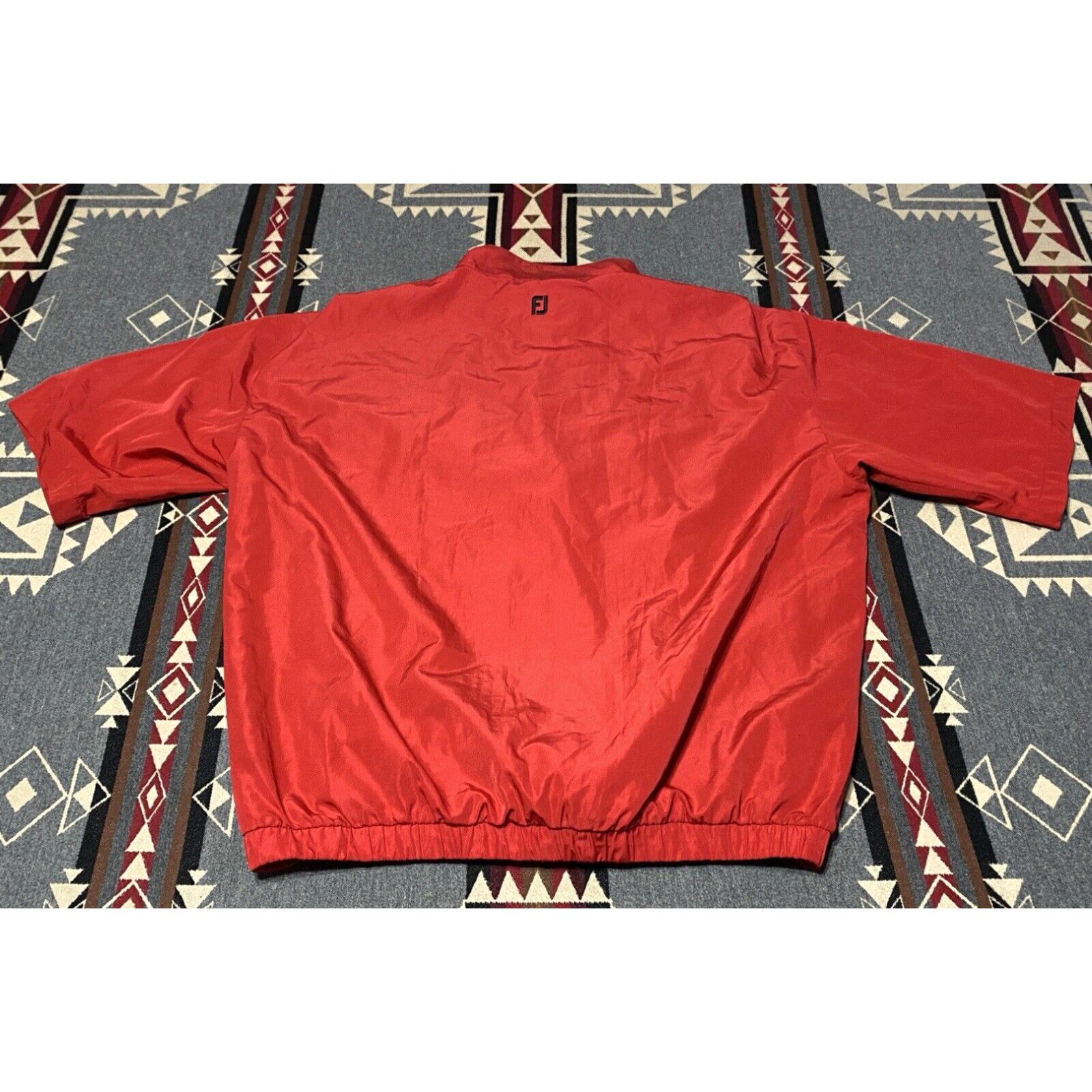 Coupe-vent Footjoy DryJoys 1/4 Zip - Taille L - Houndstooth Marron - Homme
