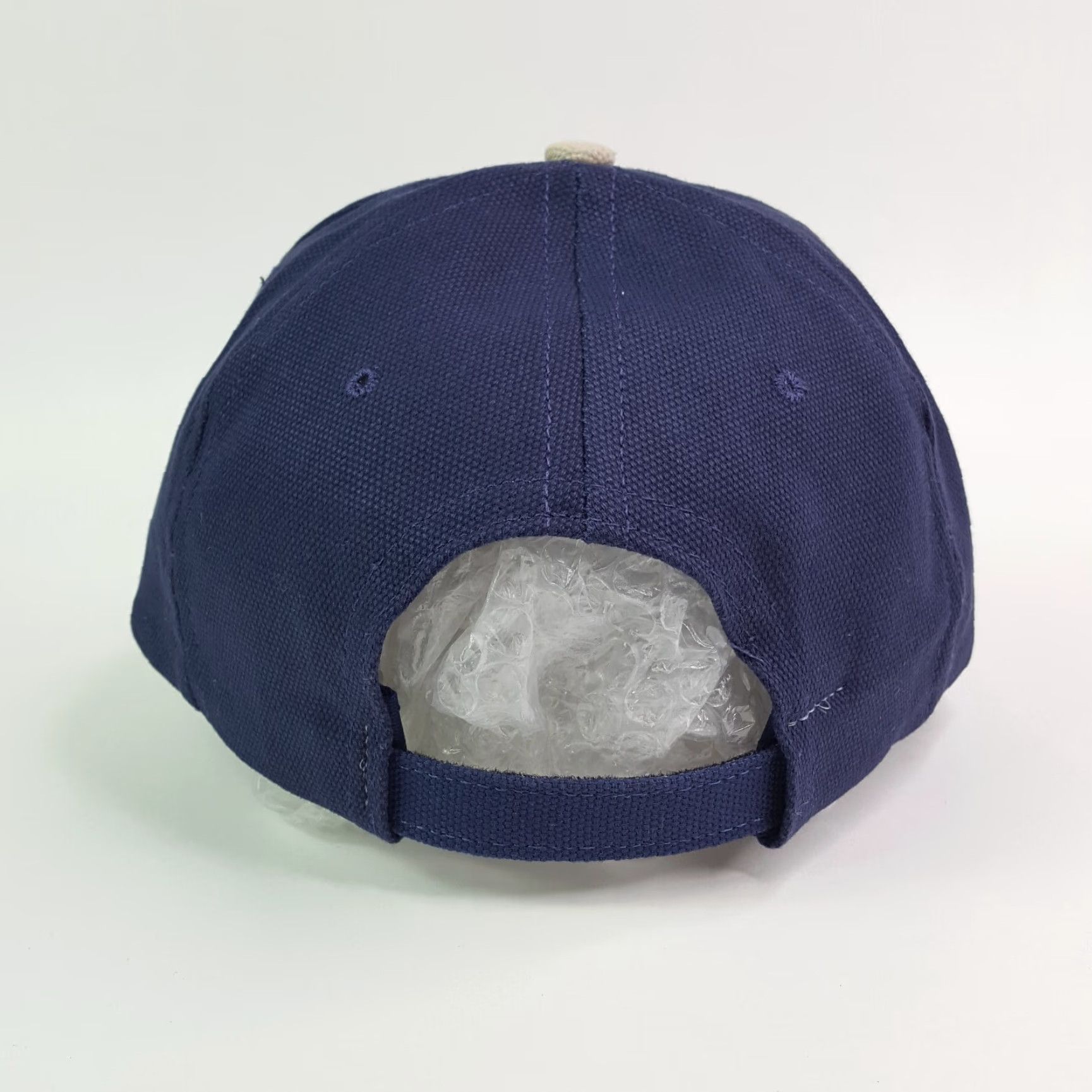 Vintage VINTAGE Town Talk Navy Blue Adjustable USA Hat Baseball Cap Men Casual 90s Retro Sports Embroidered Lightweight Knit Cotton Blend Solid Blue Cap Size ONE SIZE - 4 Thumbnail