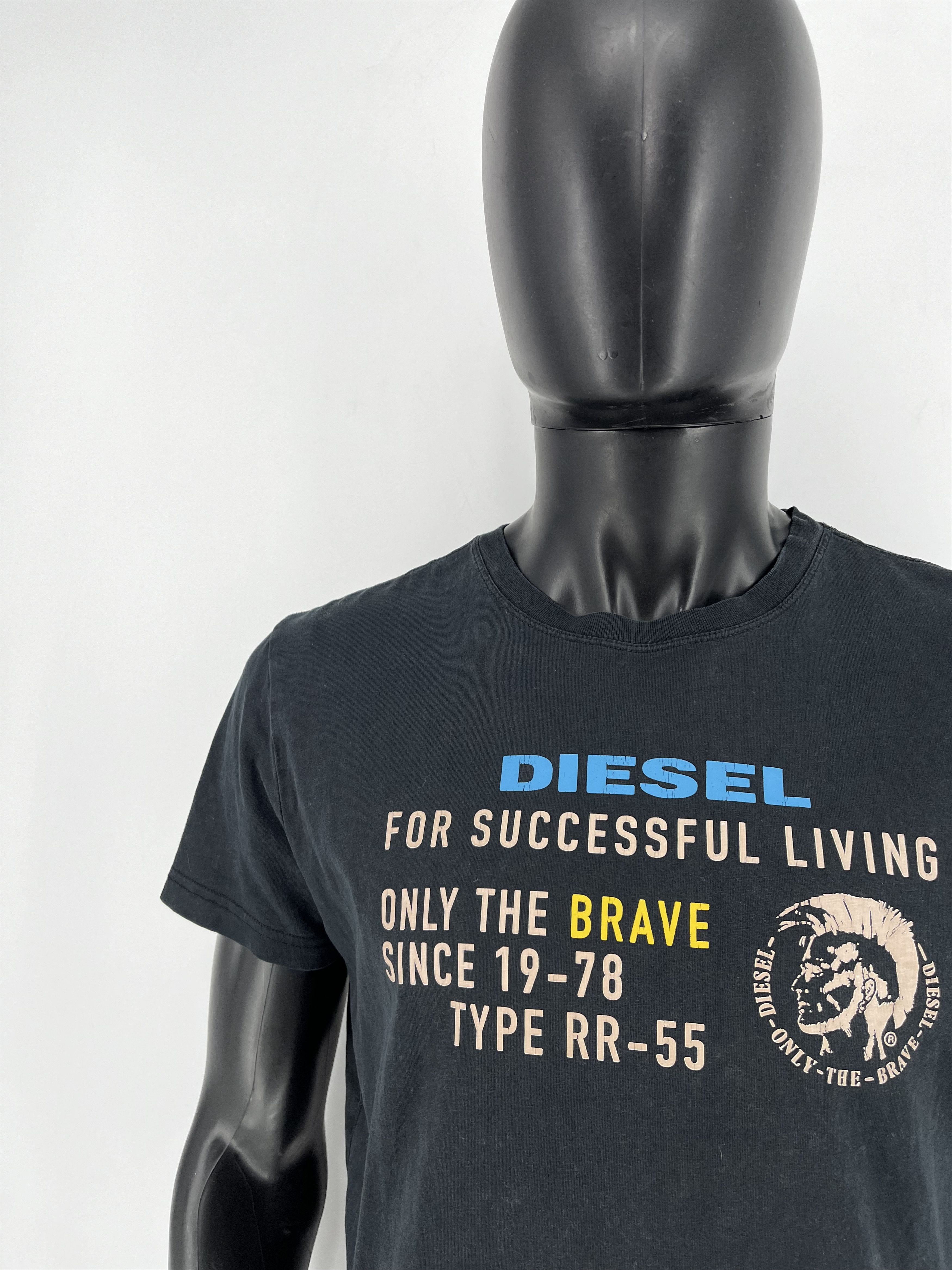 Diesel × Vintage Vintage 90s Diesel Printed Logo Faded T-Shirt Avant Garde Size US L / EU 52-54 / 3 - 6 Thumbnail