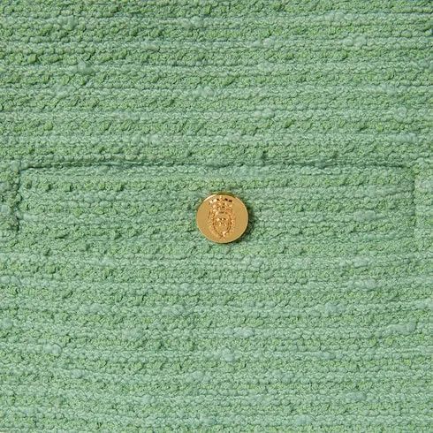 Gucci o1loc1c0226 818278 Cotton Boucle Mini Dress in Green Size M / US 6-8 / IT 42-44 - 5 Thumbnail