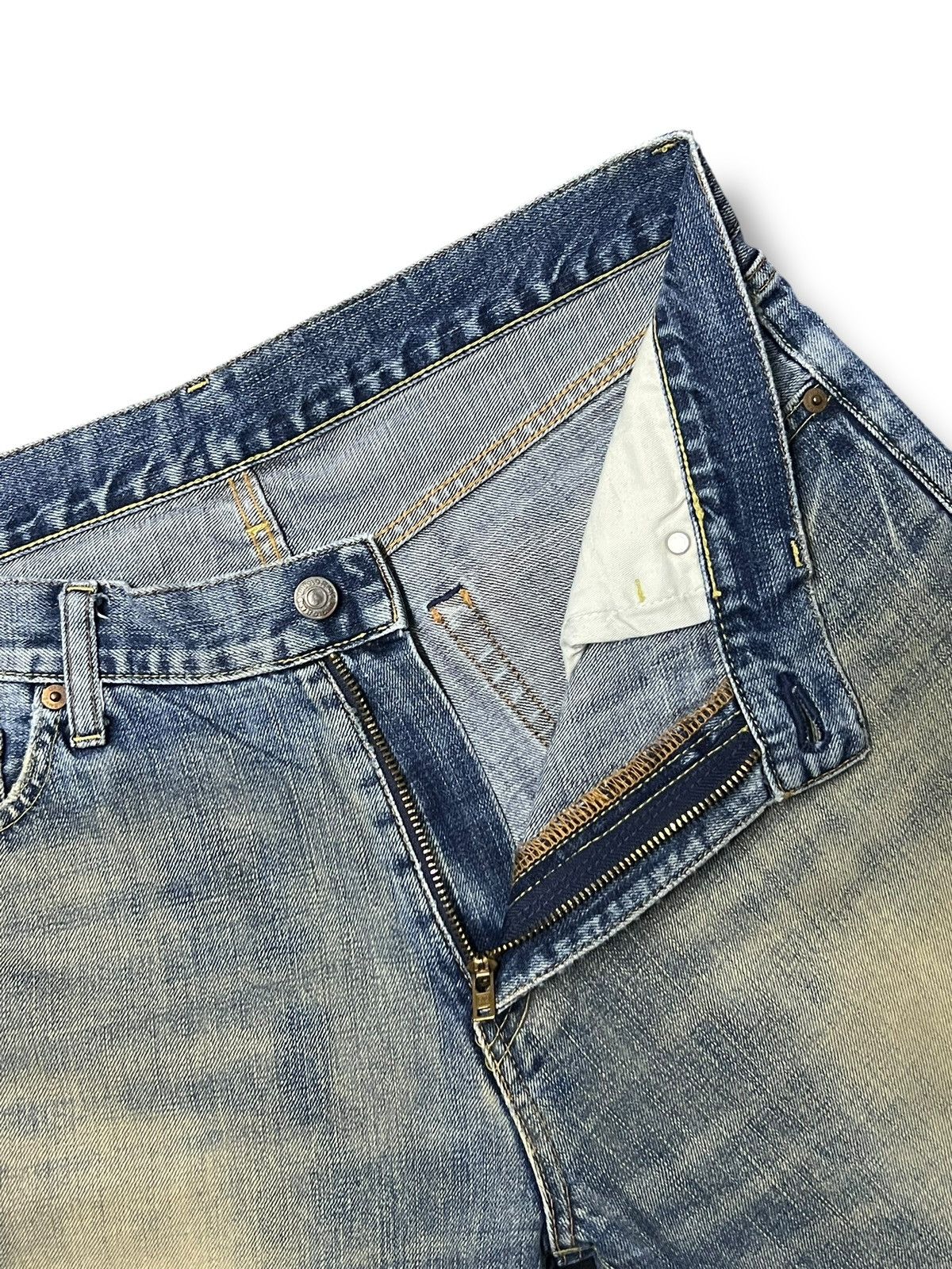 Uniqlo Loose Uniqlo S-002 Vintage Japan - Faded Mud Wash Jeans Size US 35 - 9 Thumbnail