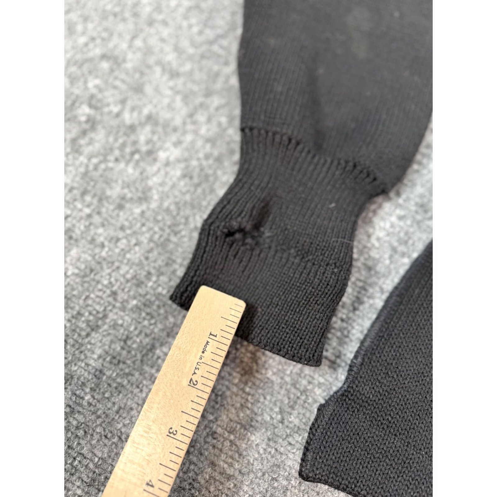 Vintage VINTAGE Skookum Sweater Mens 40 Black Wool Leather Shooting Pockets Zip 60s 70s Size US M / EU 48-50 / 2 - 5 Thumbnail