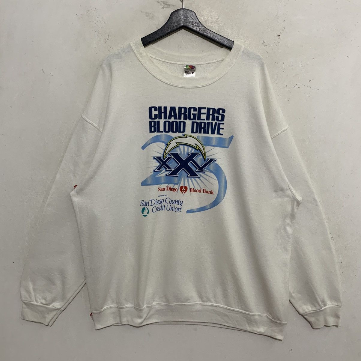 Fruit Of The Loom Vintage FruitOfTheLoom Charger Blood Drive Sweatshirt Size US XL / EU 56 / 4 - 2 Thumbnail
