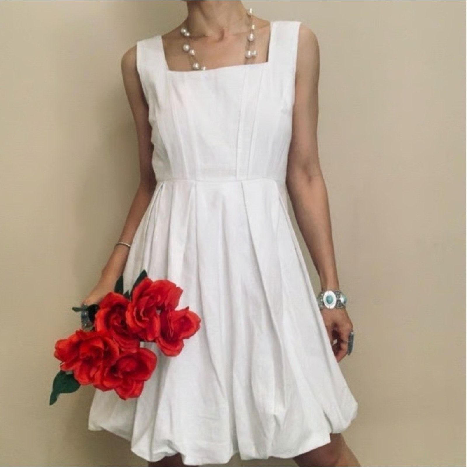 Cynthia Rowley Cynthia Rowley Square Neck Fit & Flare Dress Casual M Size M / US 6-8 / IT 42-44 - 1 Thumbnail
