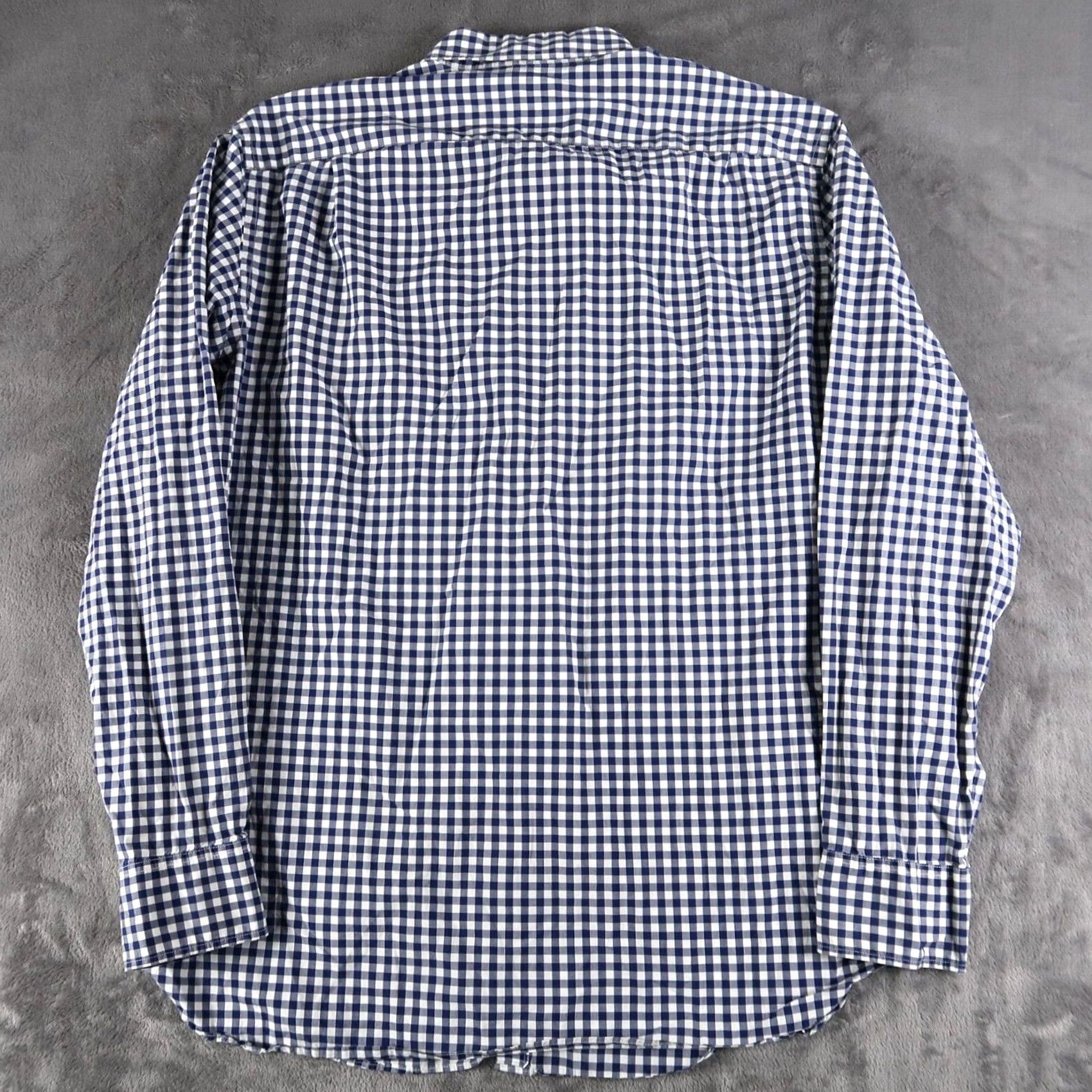 J.Crew J. Crew Men Button-Up Shirt Long Sleeve 2-PLY 100% Cotton Size L Blue White Size US L / EU 52-54 / 3 - 2 Thumbnail