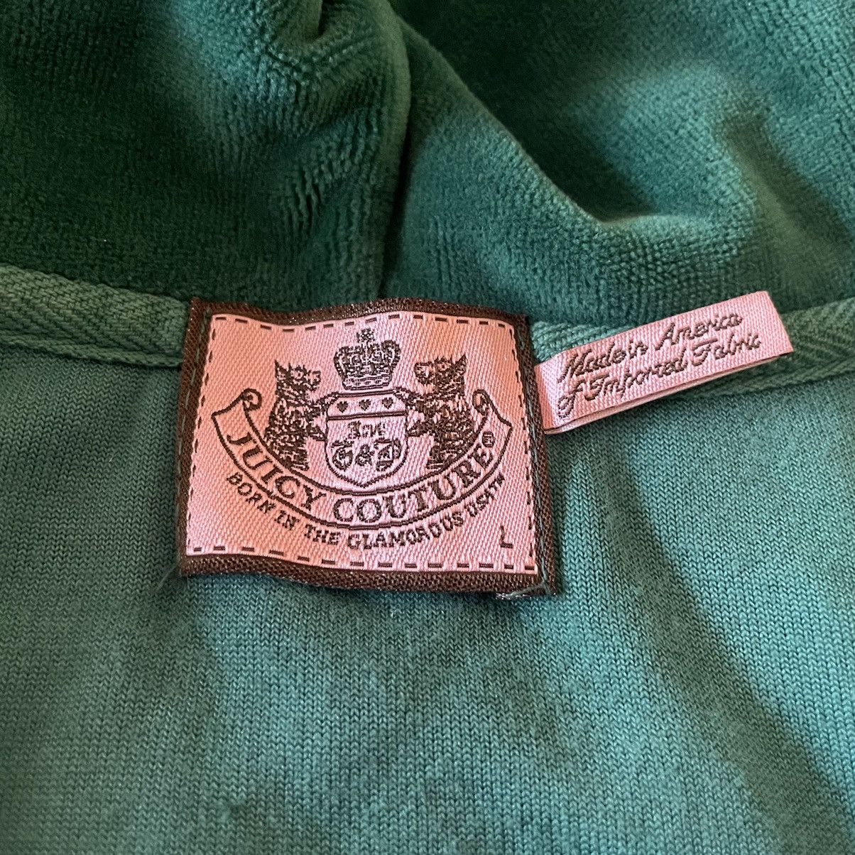 Juicy Couture juicy couture zip up velour hoodie sz L Size L / US 10 / IT 46 - 3 Thumbnail