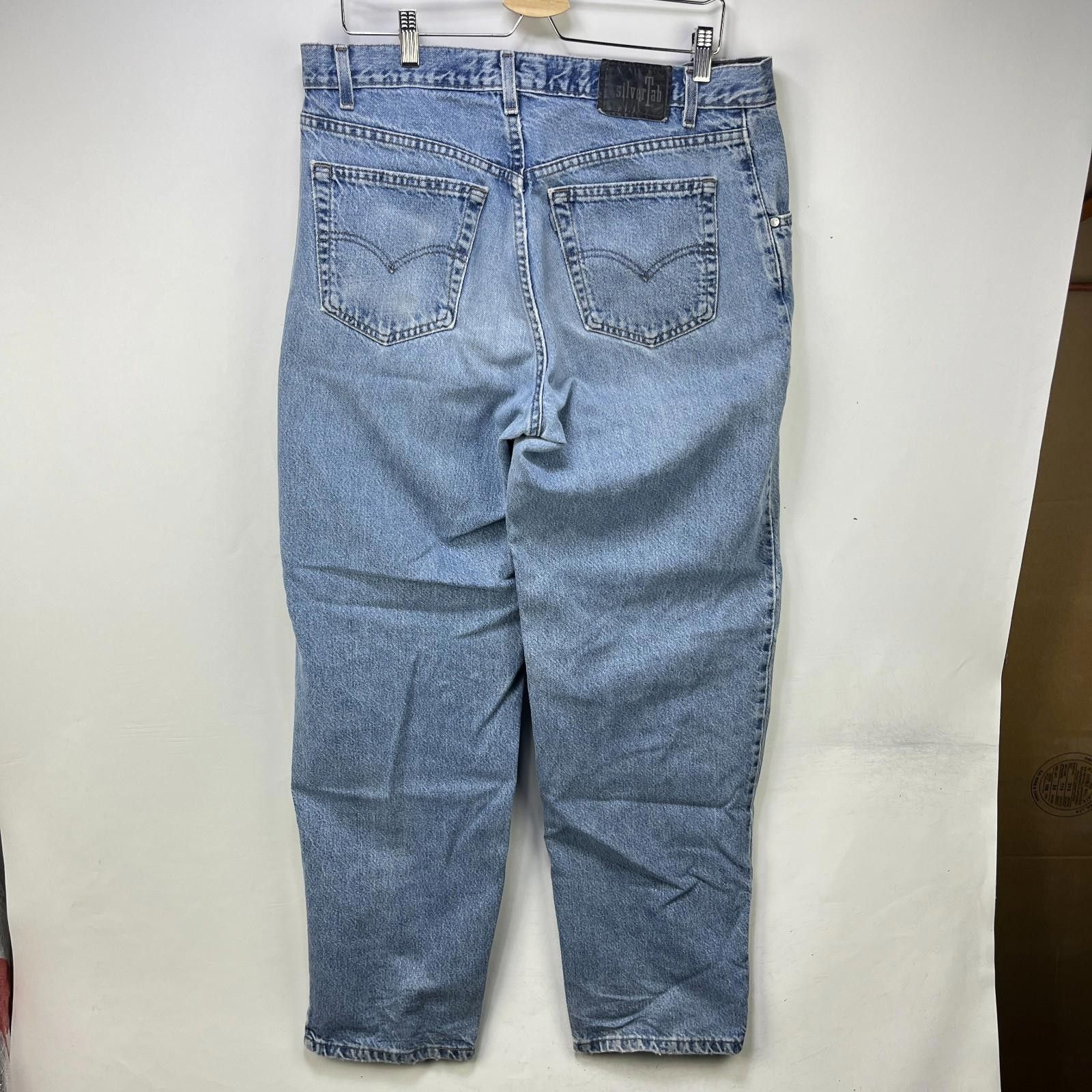 Levi's Vintage 90s Levi's Silvertab Baggy Pleated Jeans 34 x 34 Size US 34 / EU 50 - 3 Thumbnail