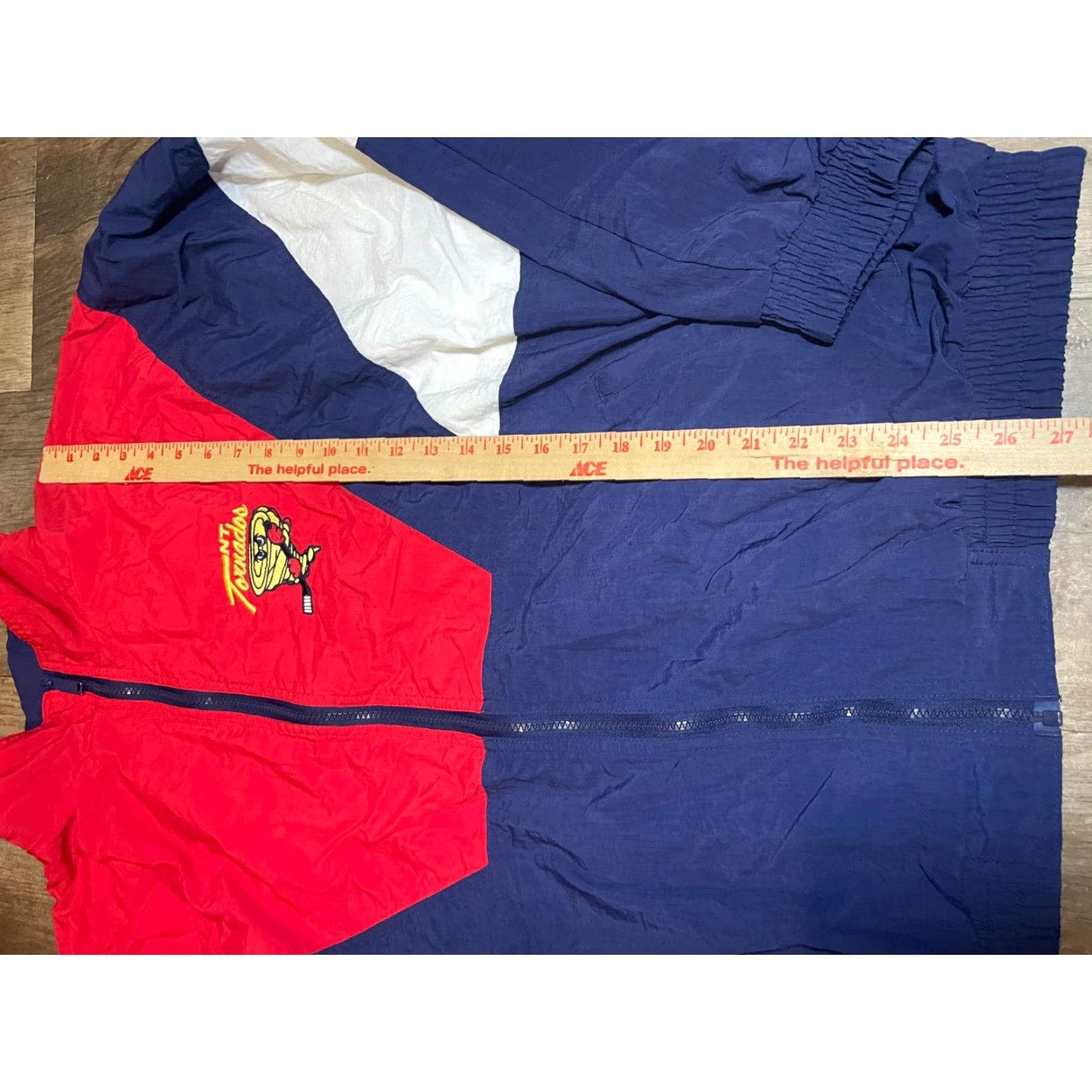 Coach VINTAGE XXL Kobe Jacket Mens 2XL Windbreaker Jacket Full Zip Red Blue 90s Varsity Coach Embordered Nylon Canada Mens Size US XXL / EU 58 / 5 - 2 Thumbnail