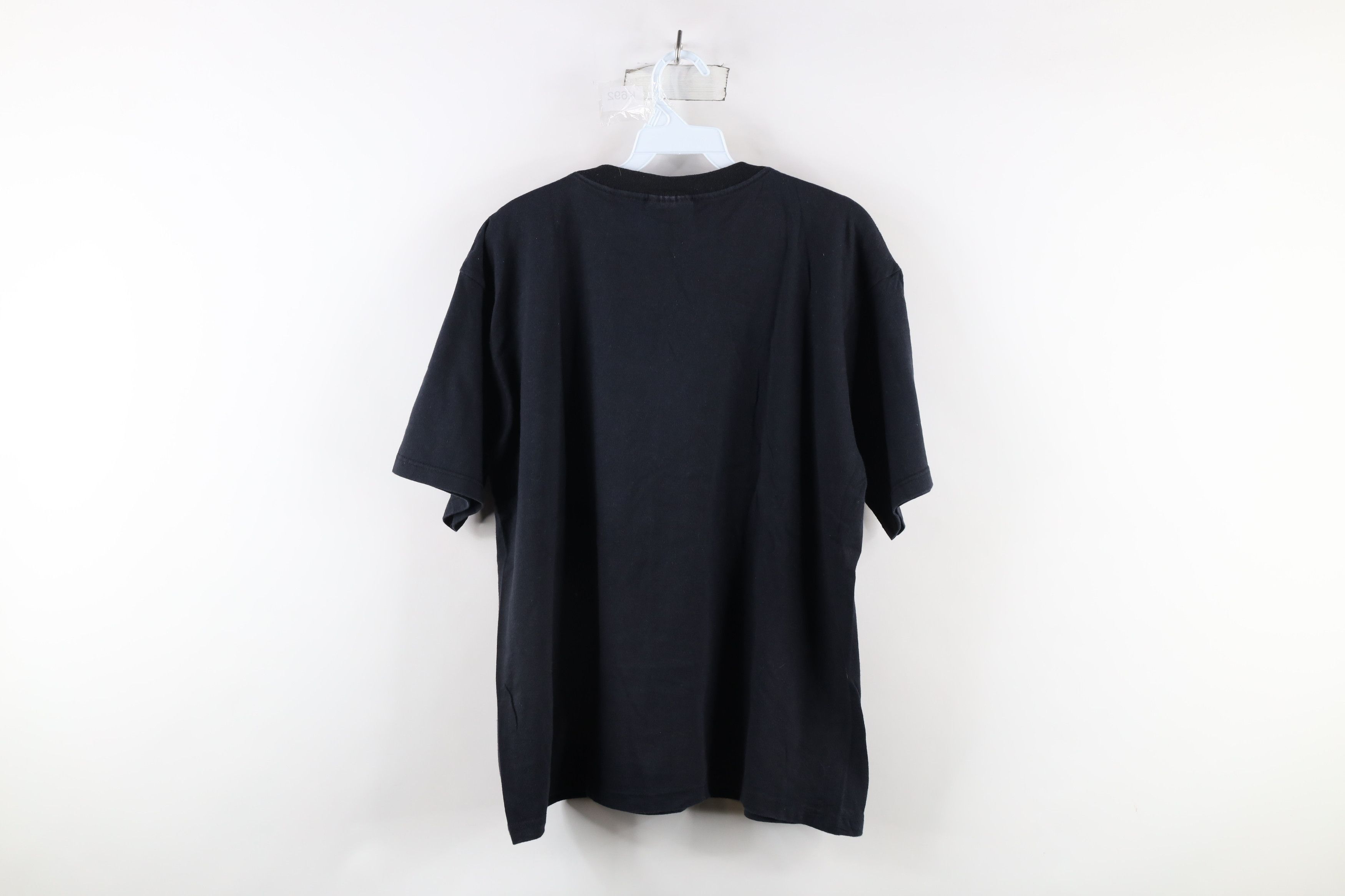 Vintage Vintage 90s Streetwear Blank Pocket T-Shirt Black Cotton USA Size XXL / US 16-18 / IT 52-54 - 8 Thumbnail