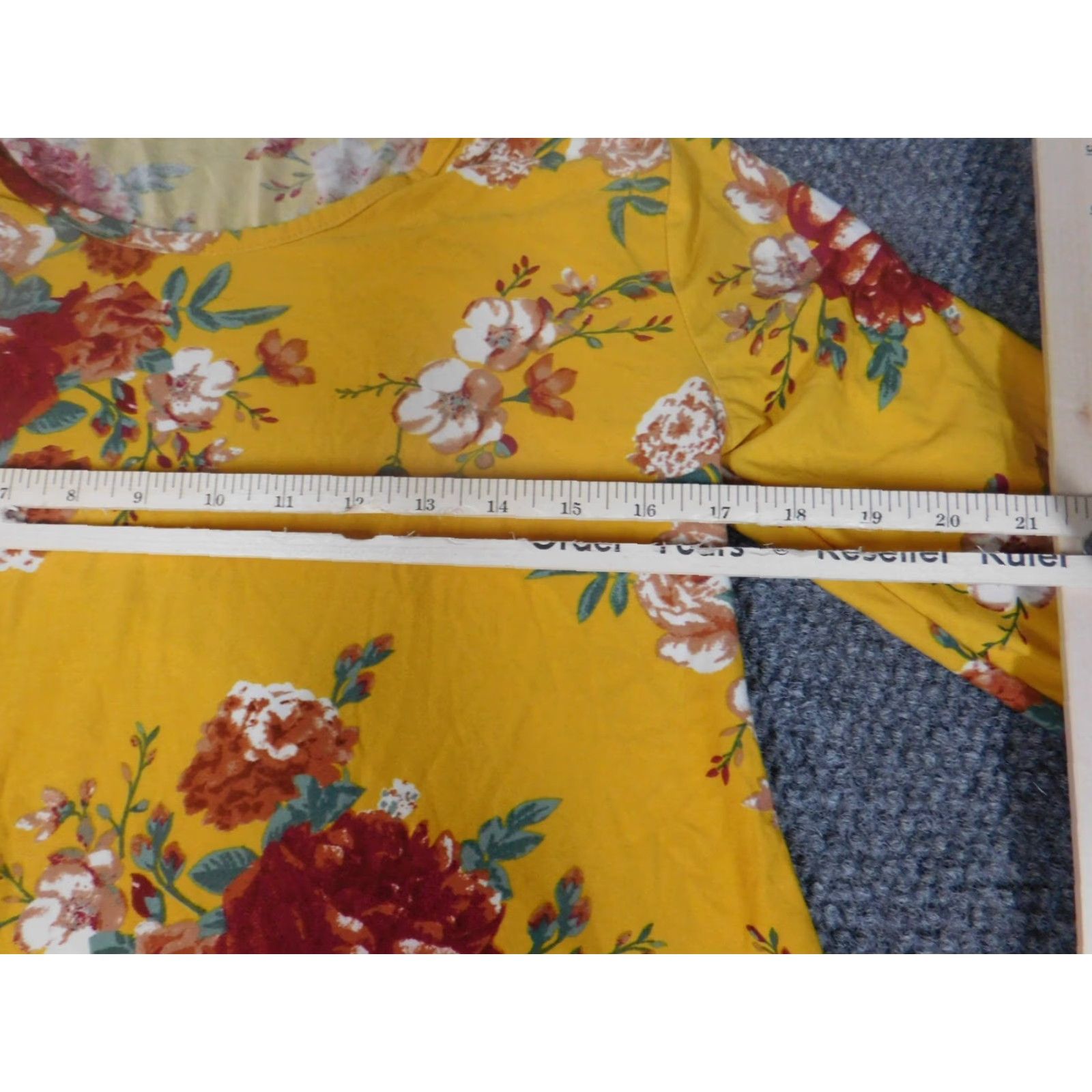 Vintage Bobbie Brooks Womens Blouse S Yellow Floral Crew Neck Pullover Stretch Casual Regular Polyester Rayon Long Sleeve Classic/Fitted Sleeve Size S / US 4 / IT 40 - 4 Thumbnail