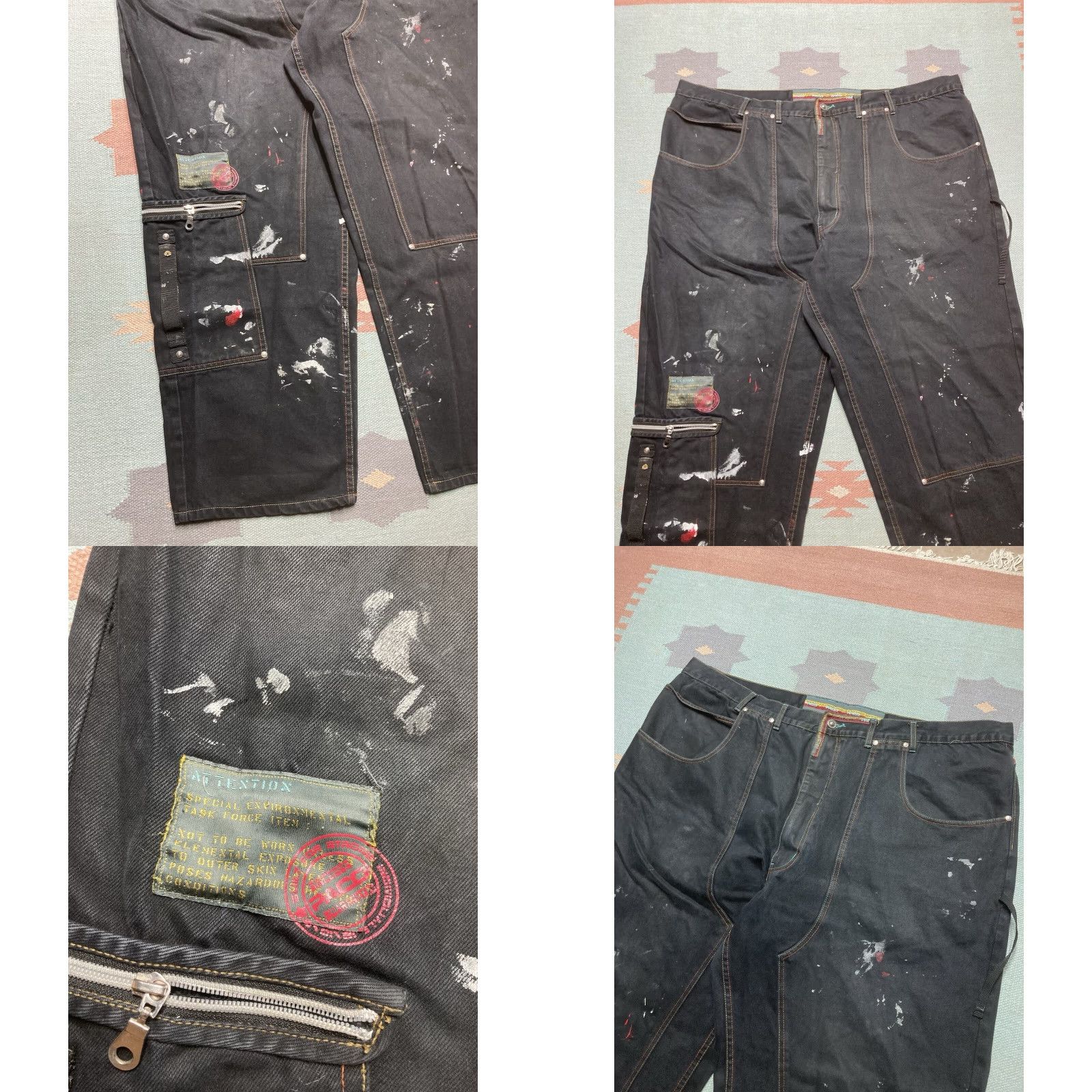 Vintage VINTAGE PACO Jeans Wide-Leg 50x33 Black Mens Size US 34 / EU 50 - 8 Thumbnail