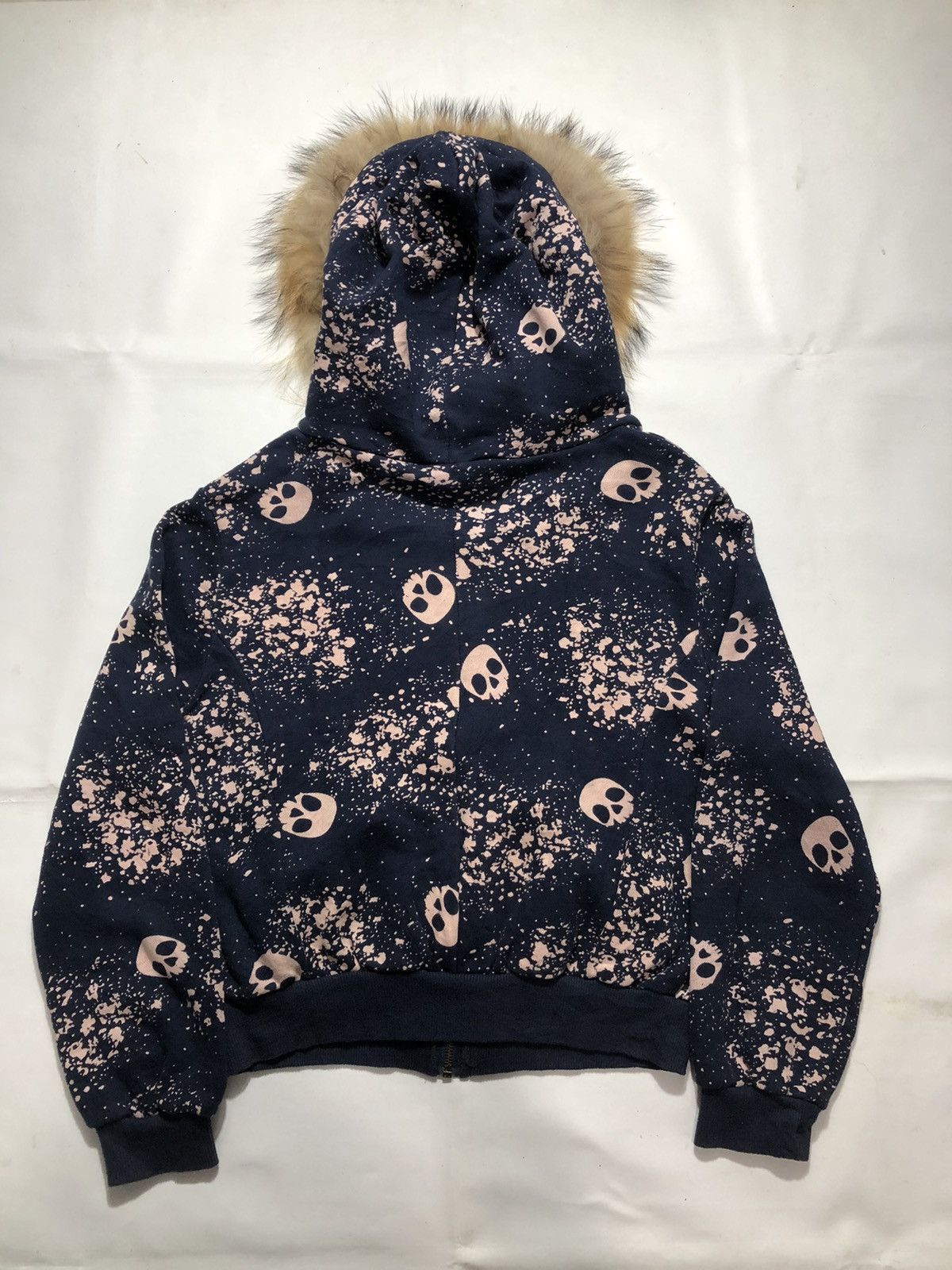 If Six Was Nine Japanese Gothic Skull Fur Hoodie Zipper Ifsix LGB Style Size US M / EU 48-50 / 2 - 2 Thumbnail