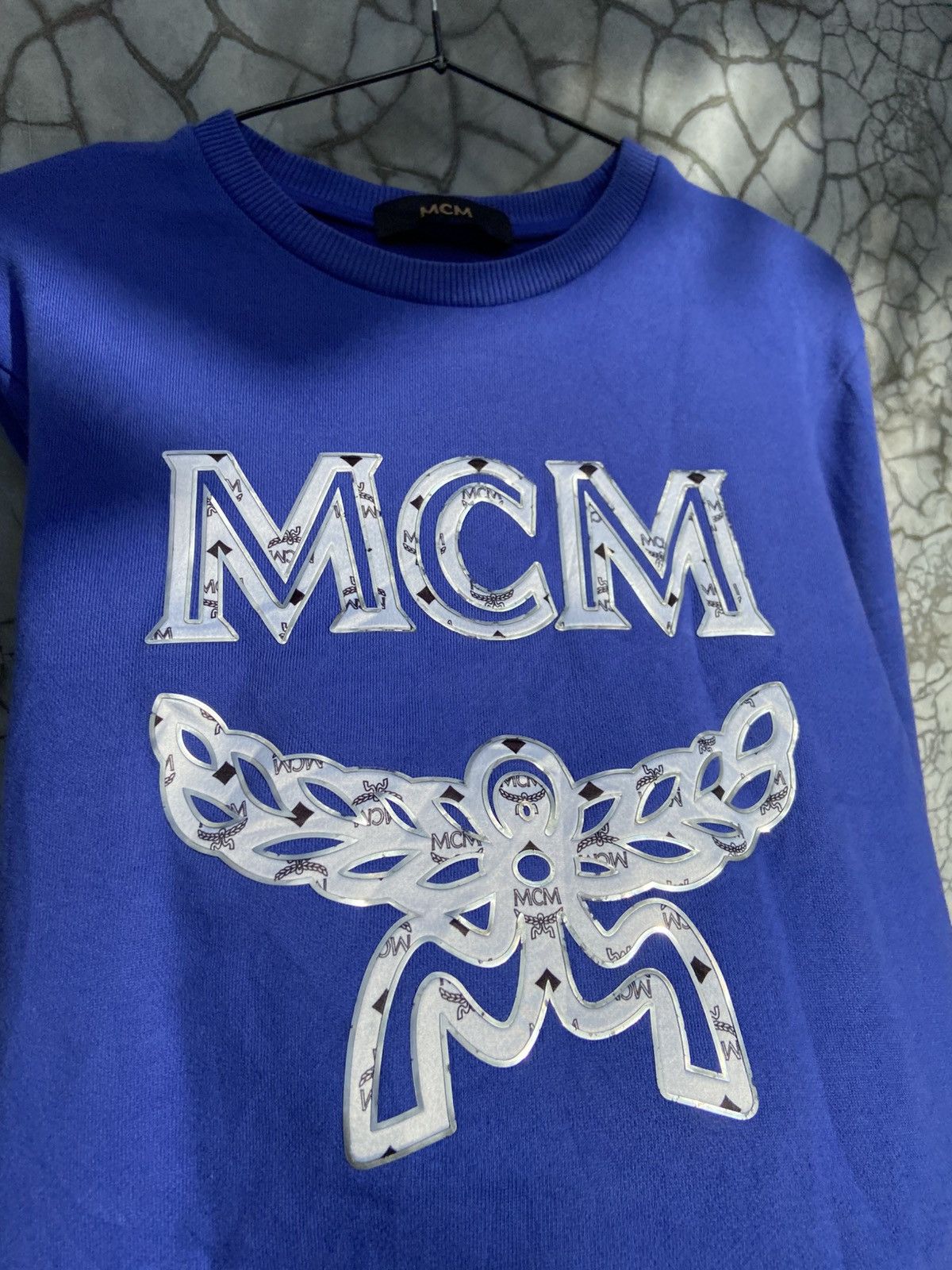 MCM MCM Luxury Metallic Logo Silver Winged Emblem Sweatshirts Size US S / EU 44-46 / 1 - 4 Thumbnail