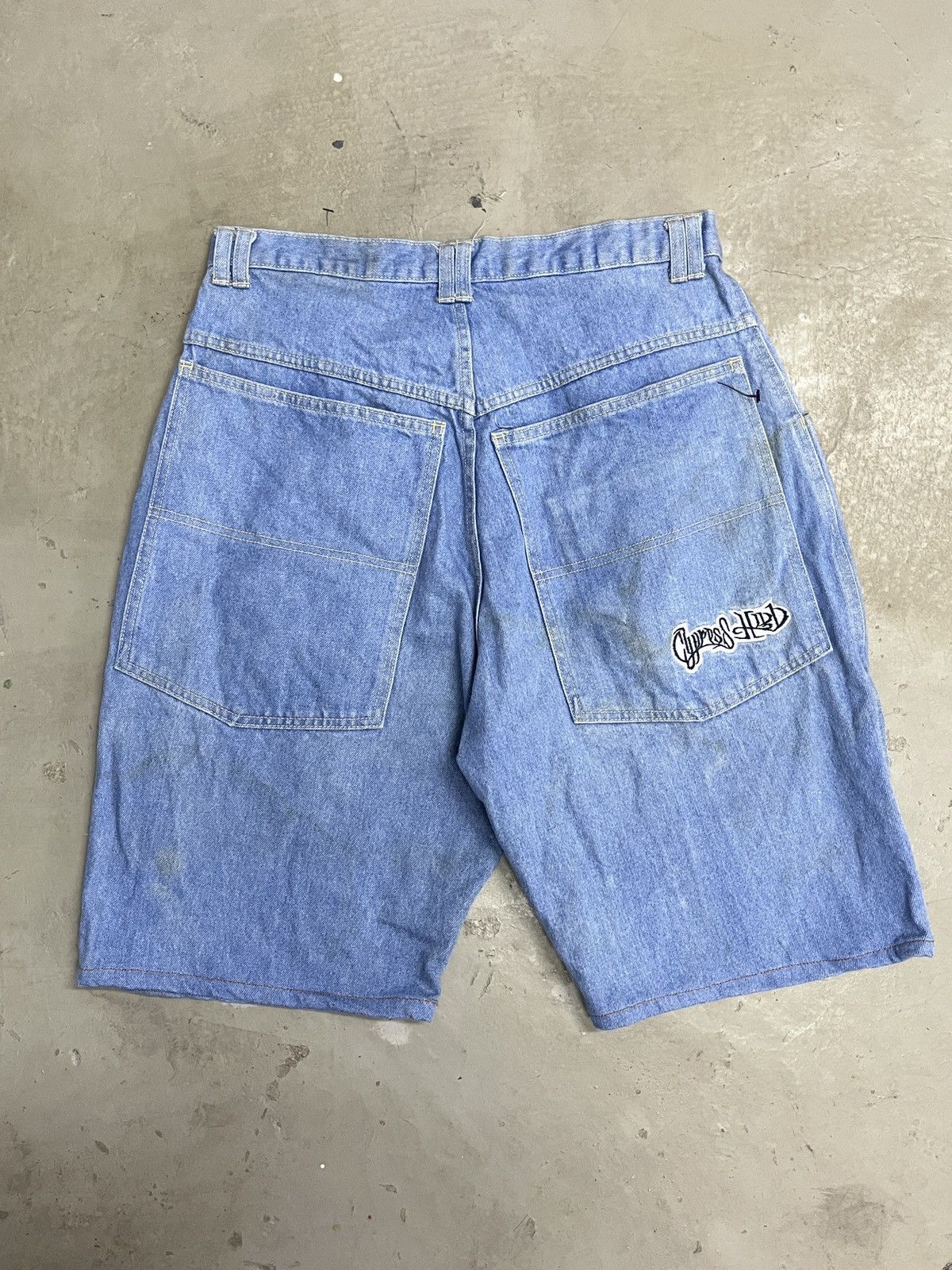Rap Tees × Vintage Vintage Cypress Hill Emboidery Baggy Denim Jorts Pants Size US 32 / EU 48 - 3 Thumbnail