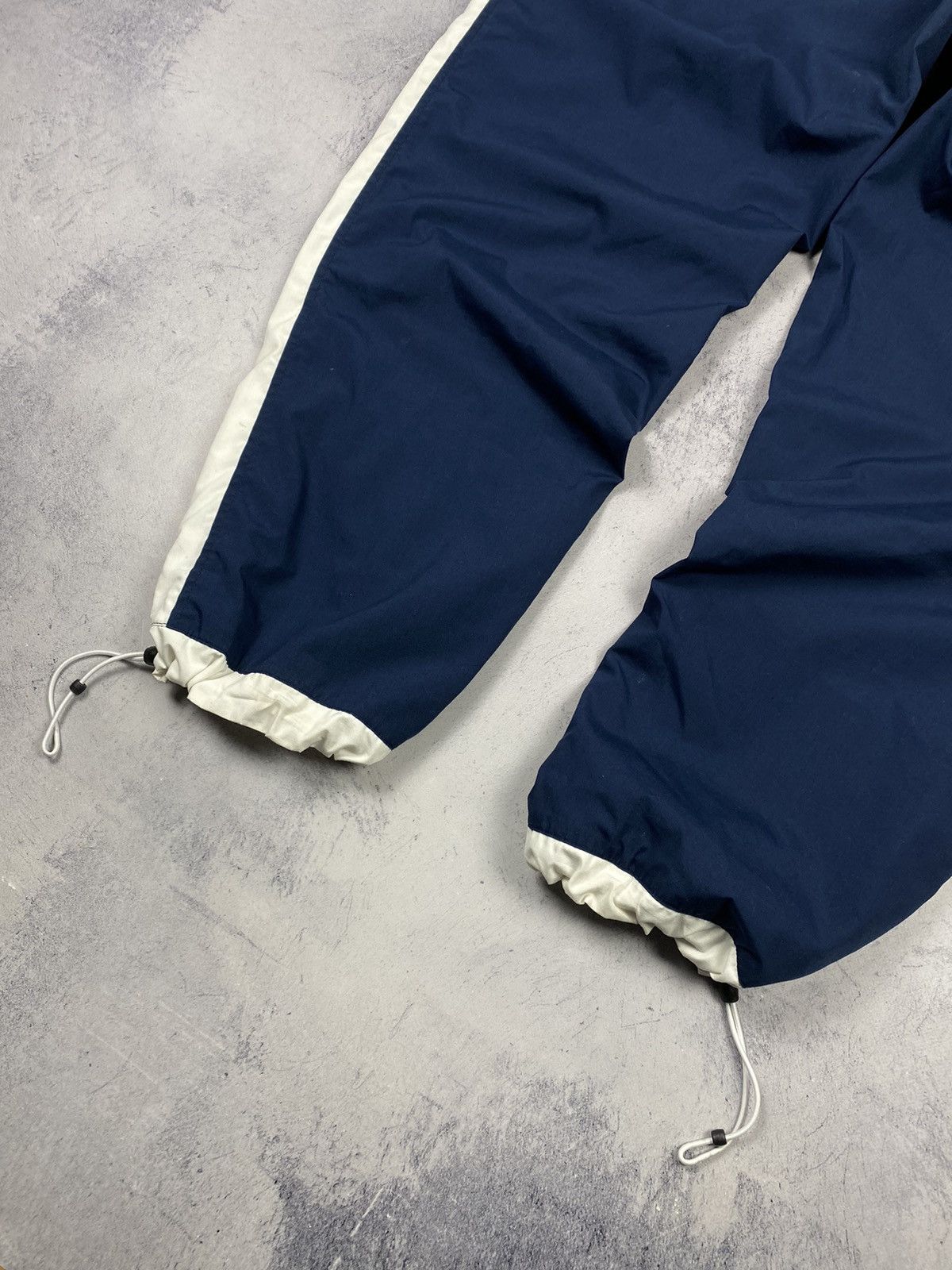 Nike × Vintage Vintage 00s Nike Swoosh Drill Joggers Baggy Nylon Y2K Pants Size US 35 - 14 Thumbnail