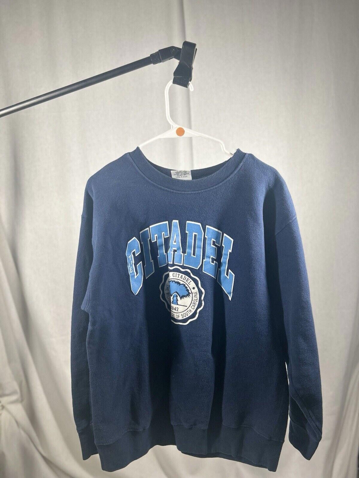 Designer VTG 1990’s Citadel Military College Sweatshirt Size US 34 / EU 50 - 1 Thumbnail